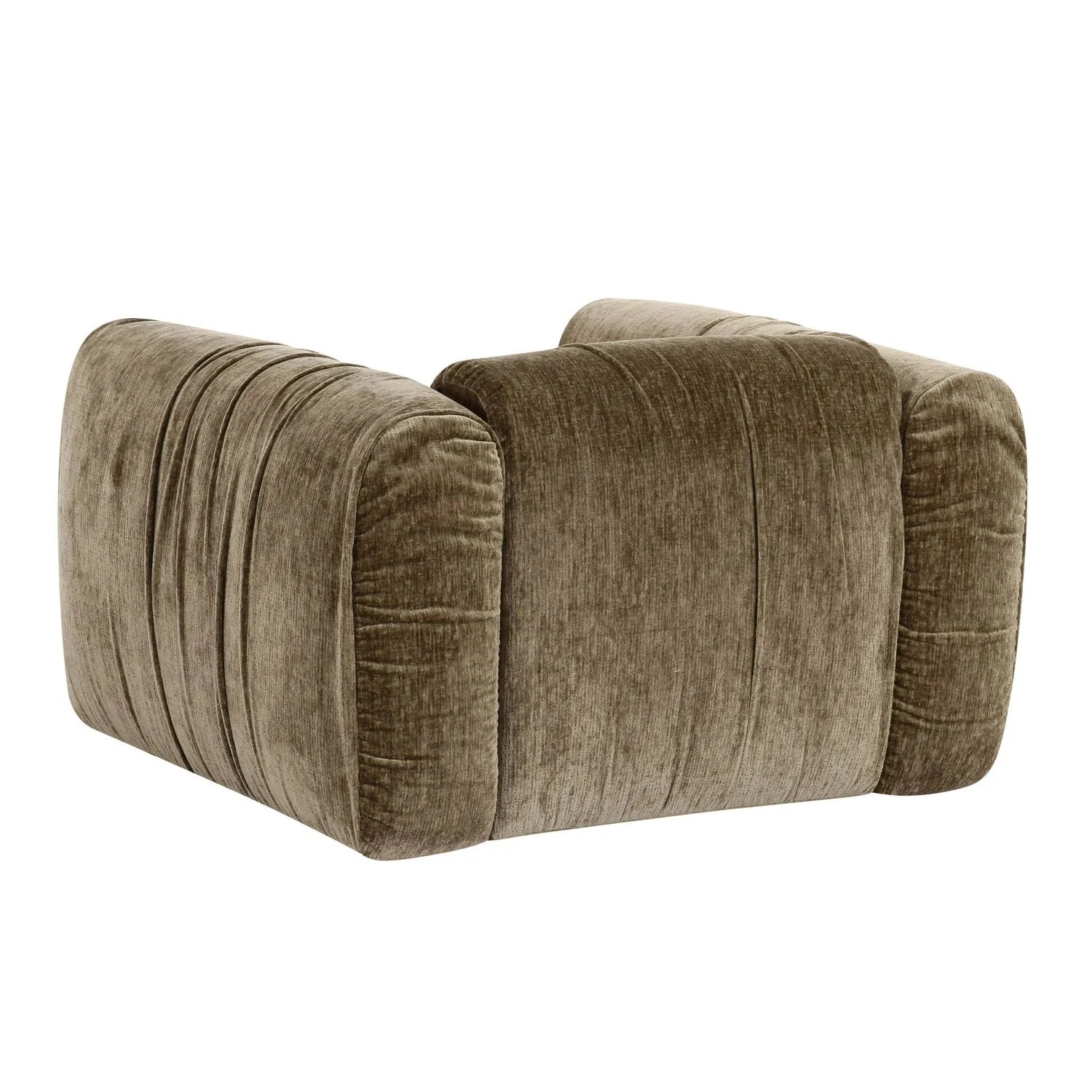 Luxury Tan Fabric Lounge Chair Modern Italian Style for Villa