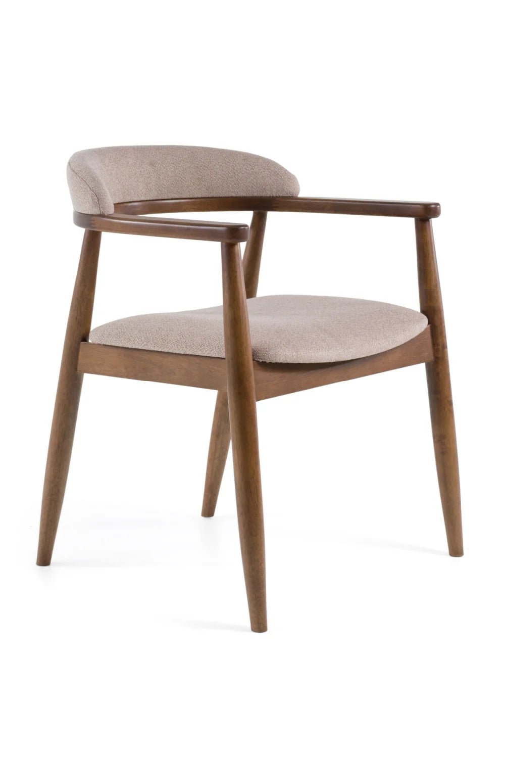 Luxury Tan Fabric Modern Dining Chair European Style for Villa