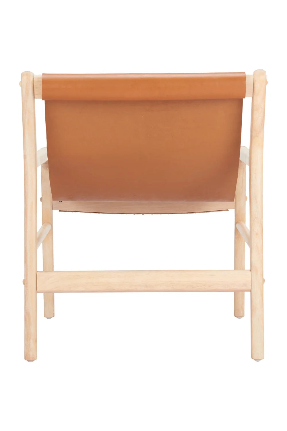 Luxury Tan Leather Accent Chair Modern Italian Style for Villa
