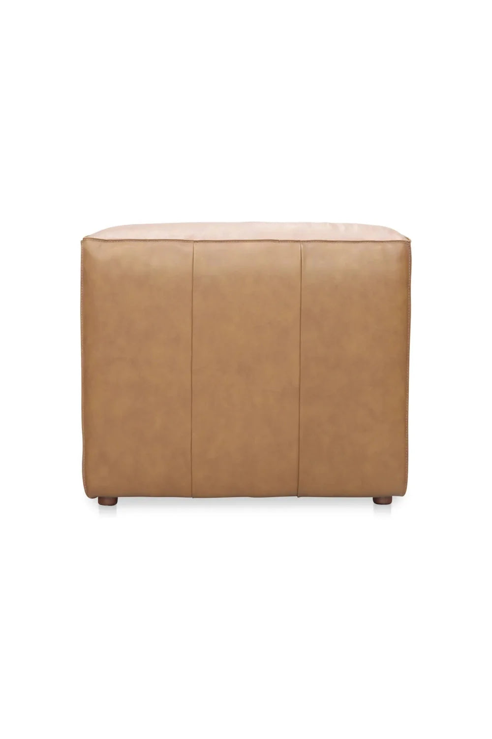 Luxury Tan Leather Slipper Chair Modern European Style for Villa