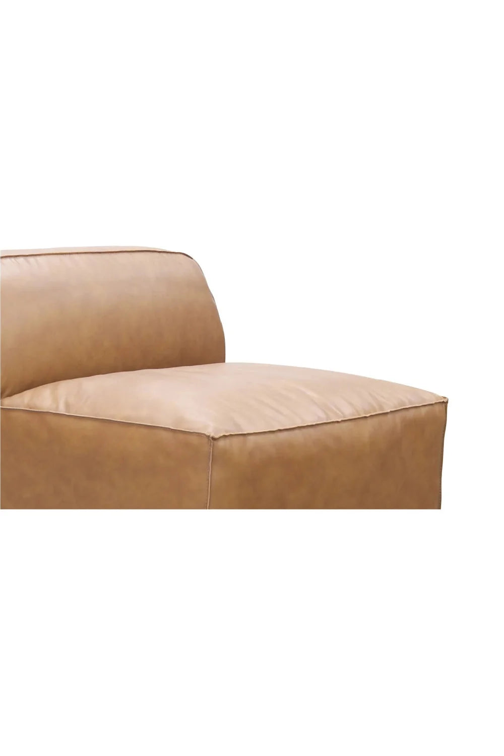 Luxury Tan Leather Slipper Chair Modern European Style for Villa