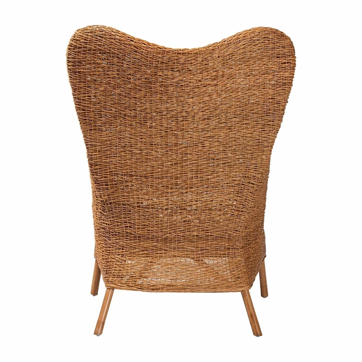 Luxury Tapered Rattan Lounge Chair Modern Italian Style for Villa