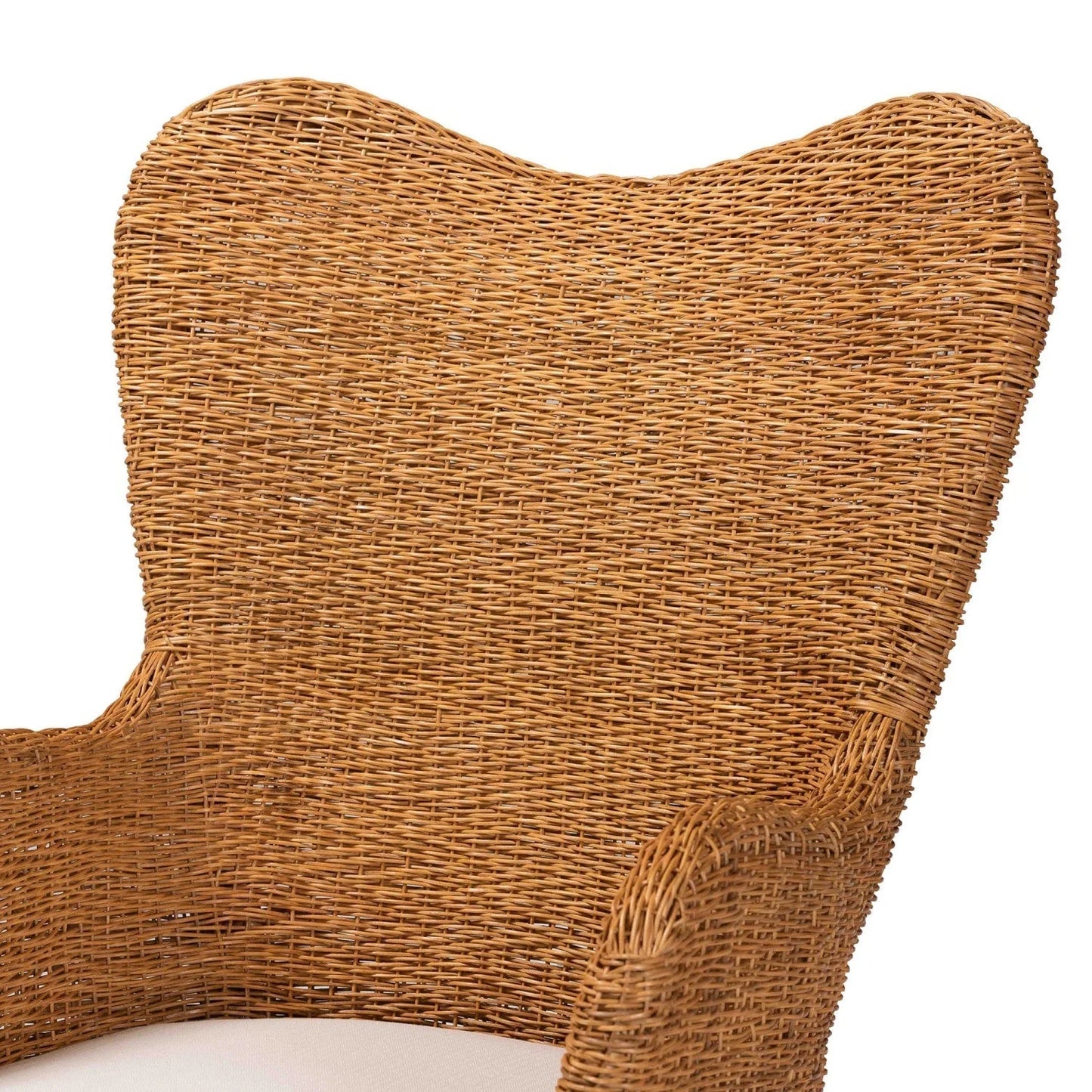 Luxury Tapered Rattan Lounge Chair Modern Italian Style for Villa