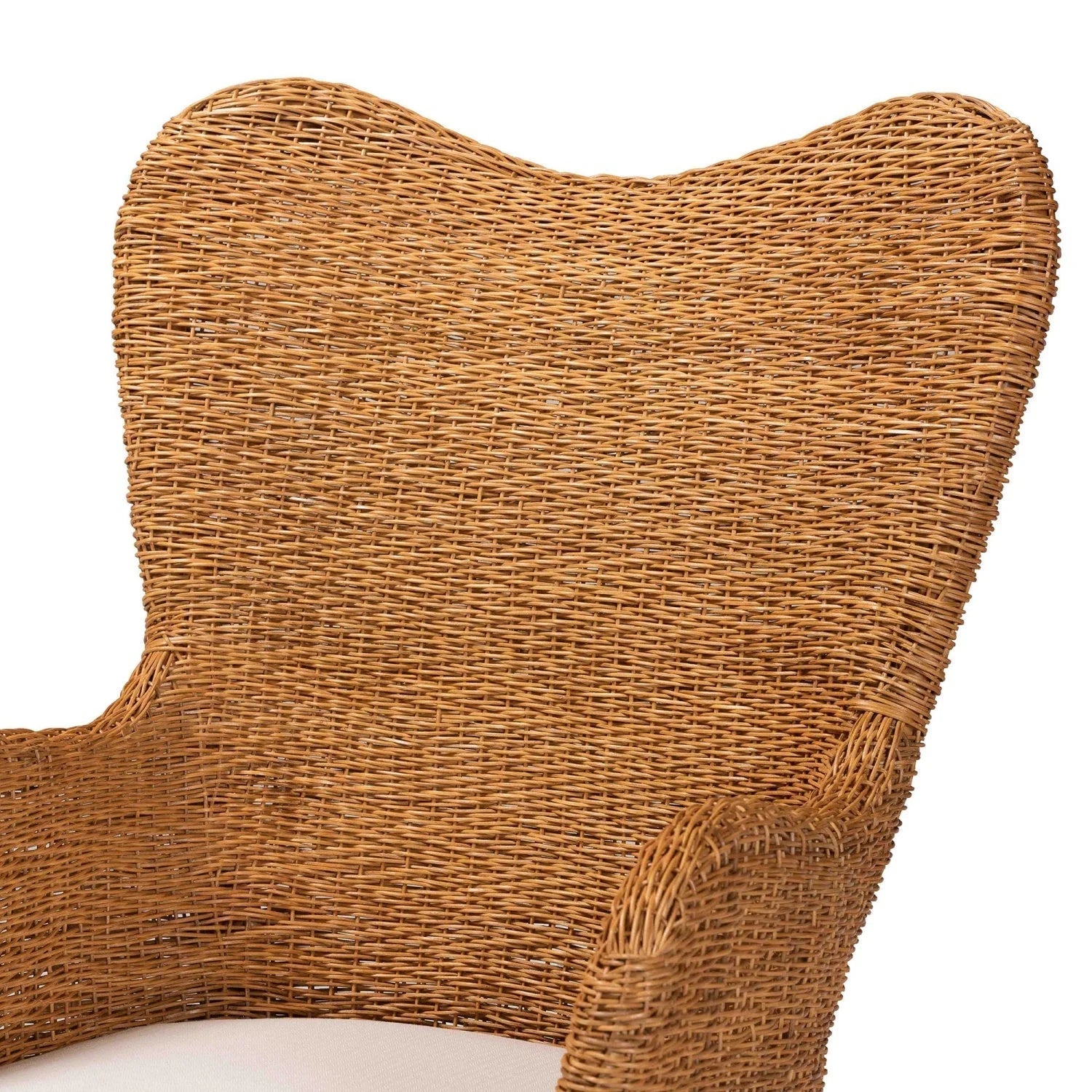 Luxury Tapered Rattan Lounge Chair Modern Italian Style for Villa