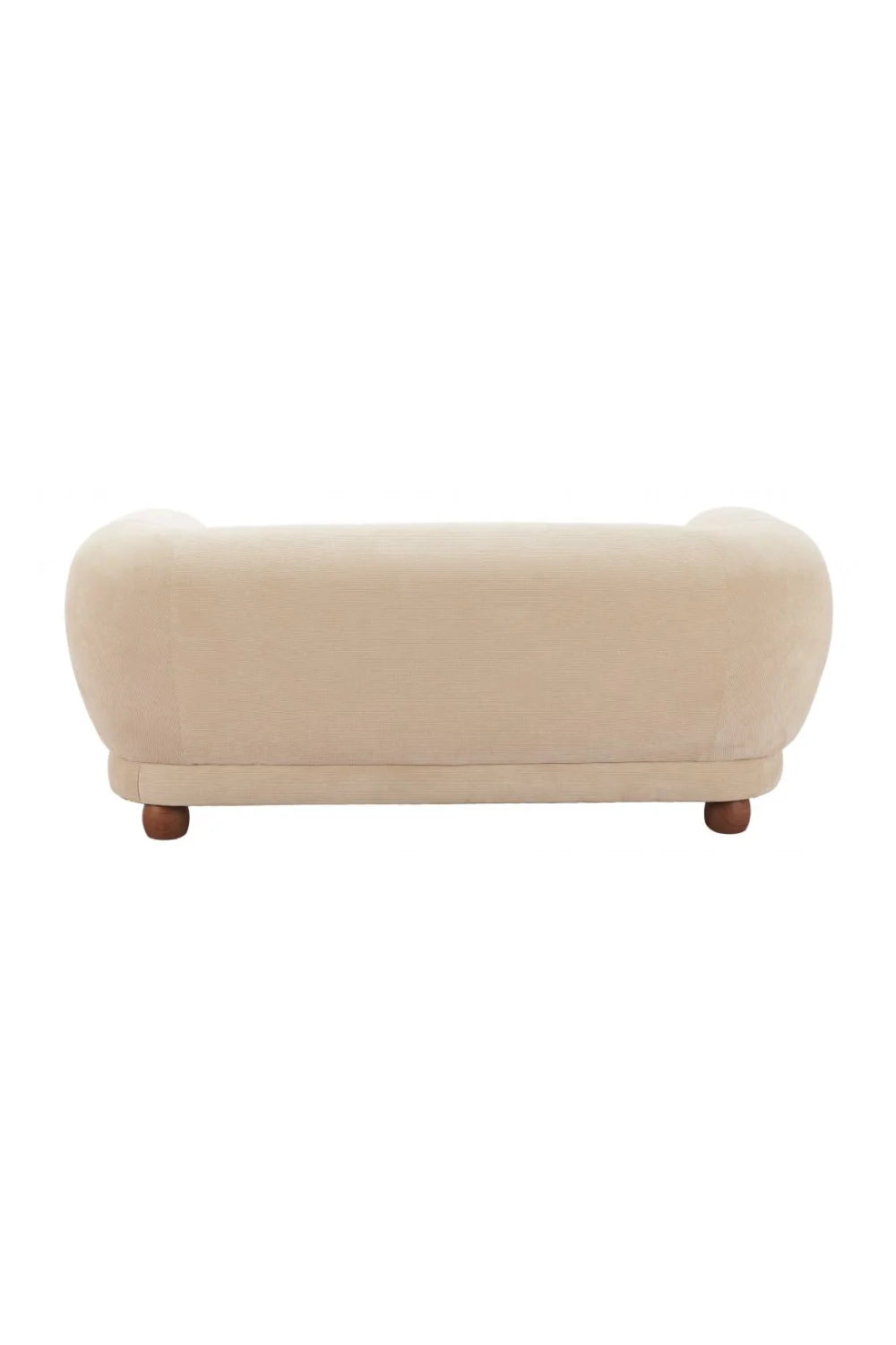 Luxury Taupe Corduroy Loveseat Modern Italian Style for Villa