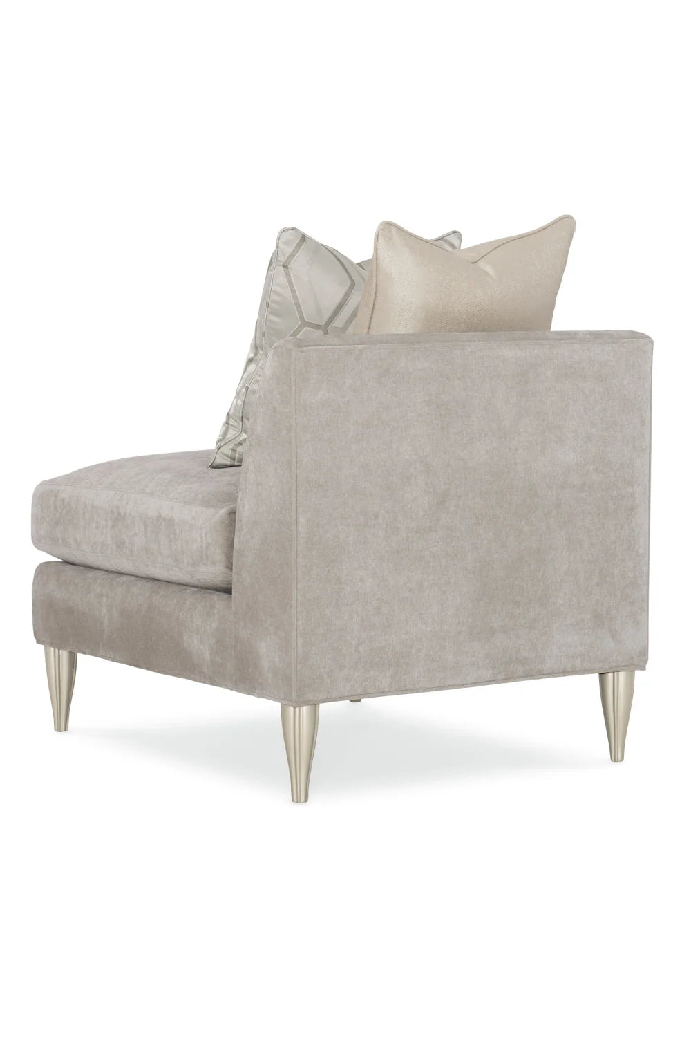 Luxury Taupe Fabric Sectional Sofa Modern Italian Style for Villa