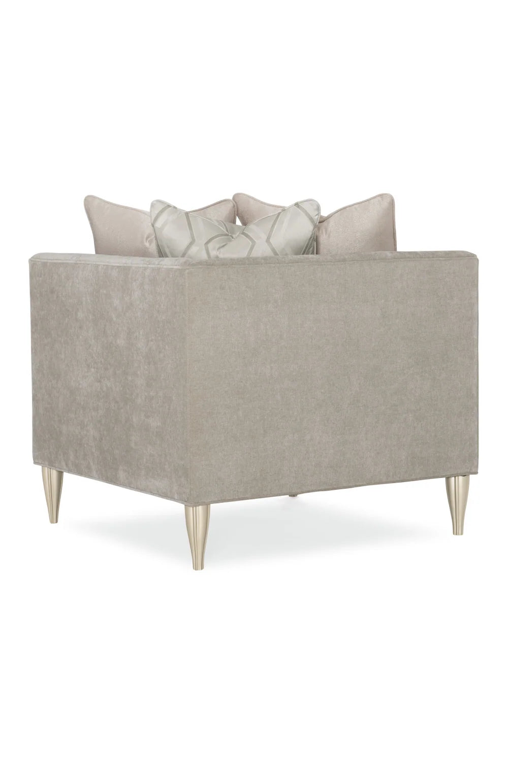 Luxury Taupe Fabric Sectional Sofa Modern Italian Style for Villa