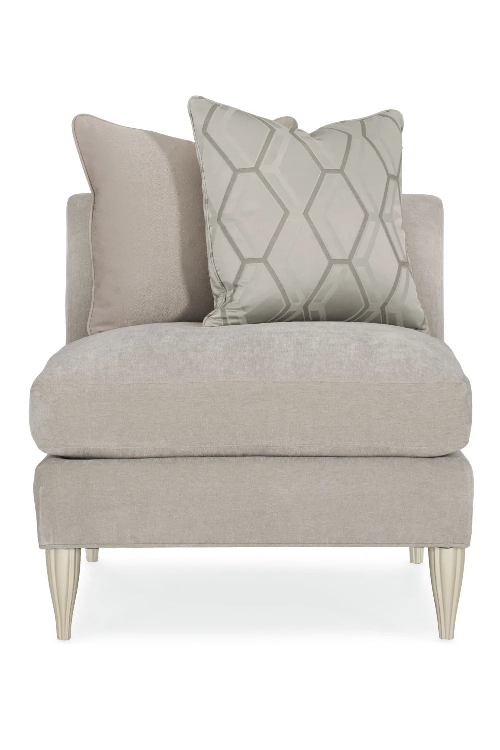 Luxury Taupe Fabric Sectional Sofa Modern Italian Style for Villa