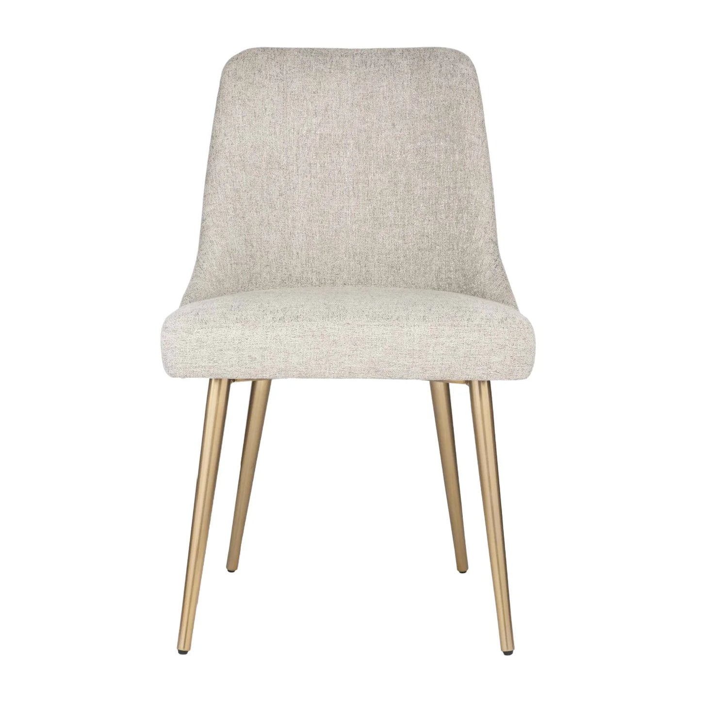 Luxury Taupe Fabric Sloped Dining Chair European Style for Villa