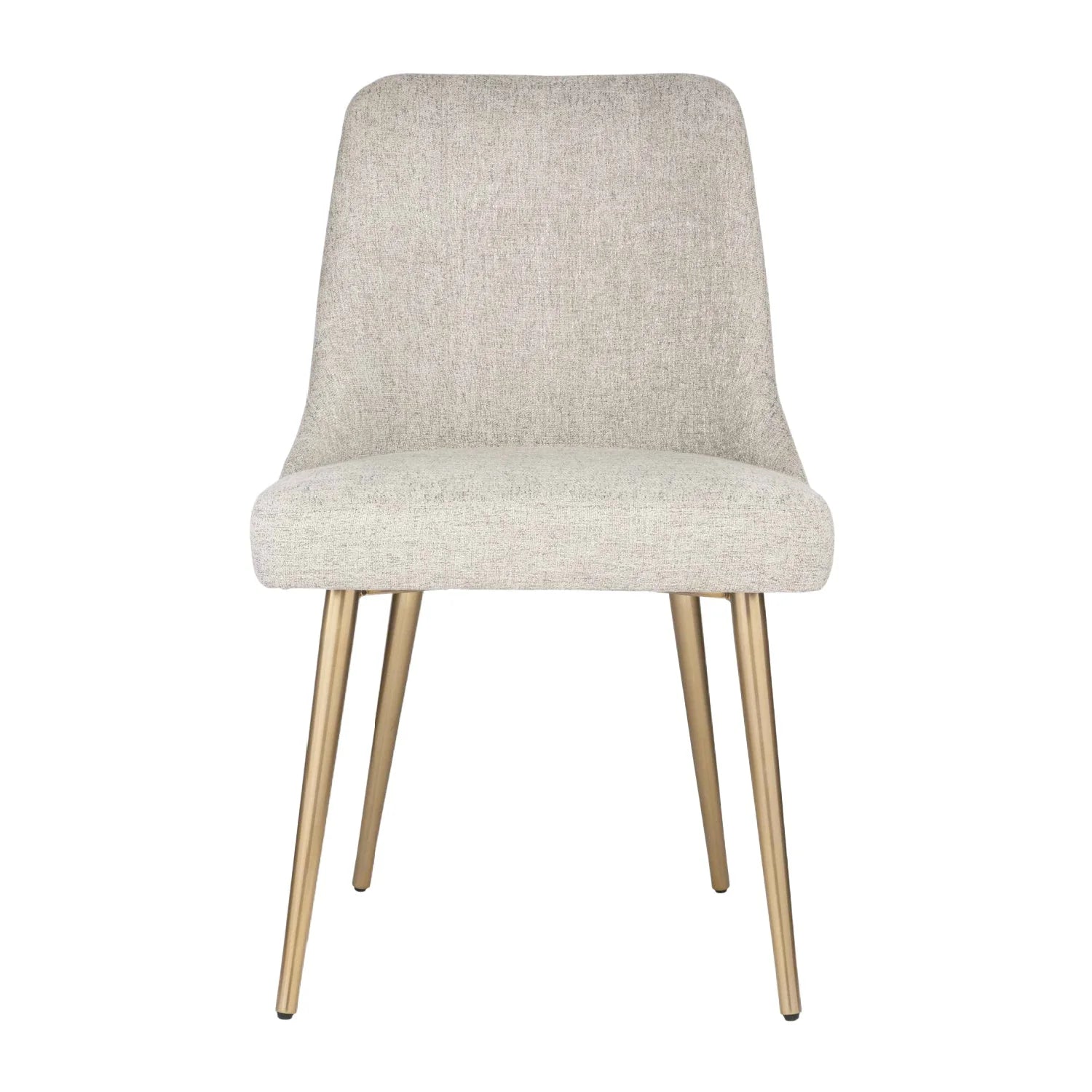Luxury Taupe Fabric Sloped Dining Chair European Style for Villa