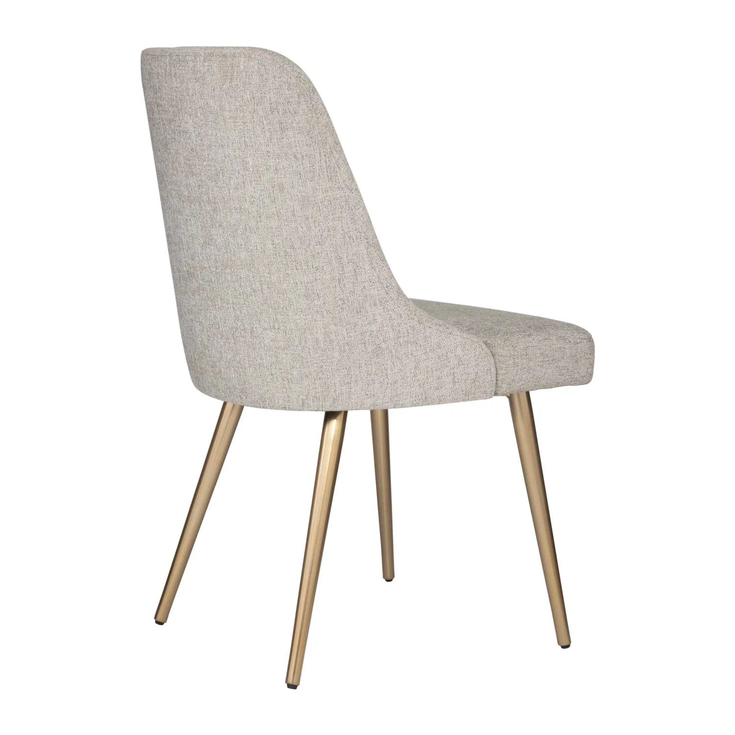 Luxury Taupe Fabric Sloped Dining Chair European Style for Villa