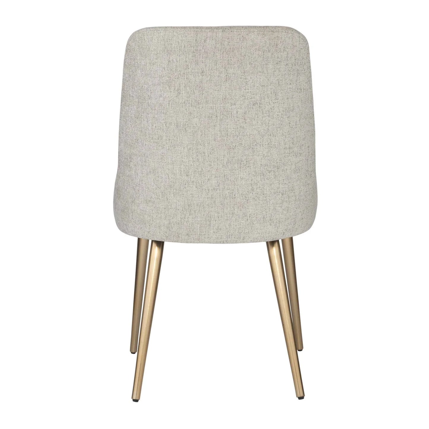 Luxury Taupe Fabric Sloped Dining Chair European Style for Villa