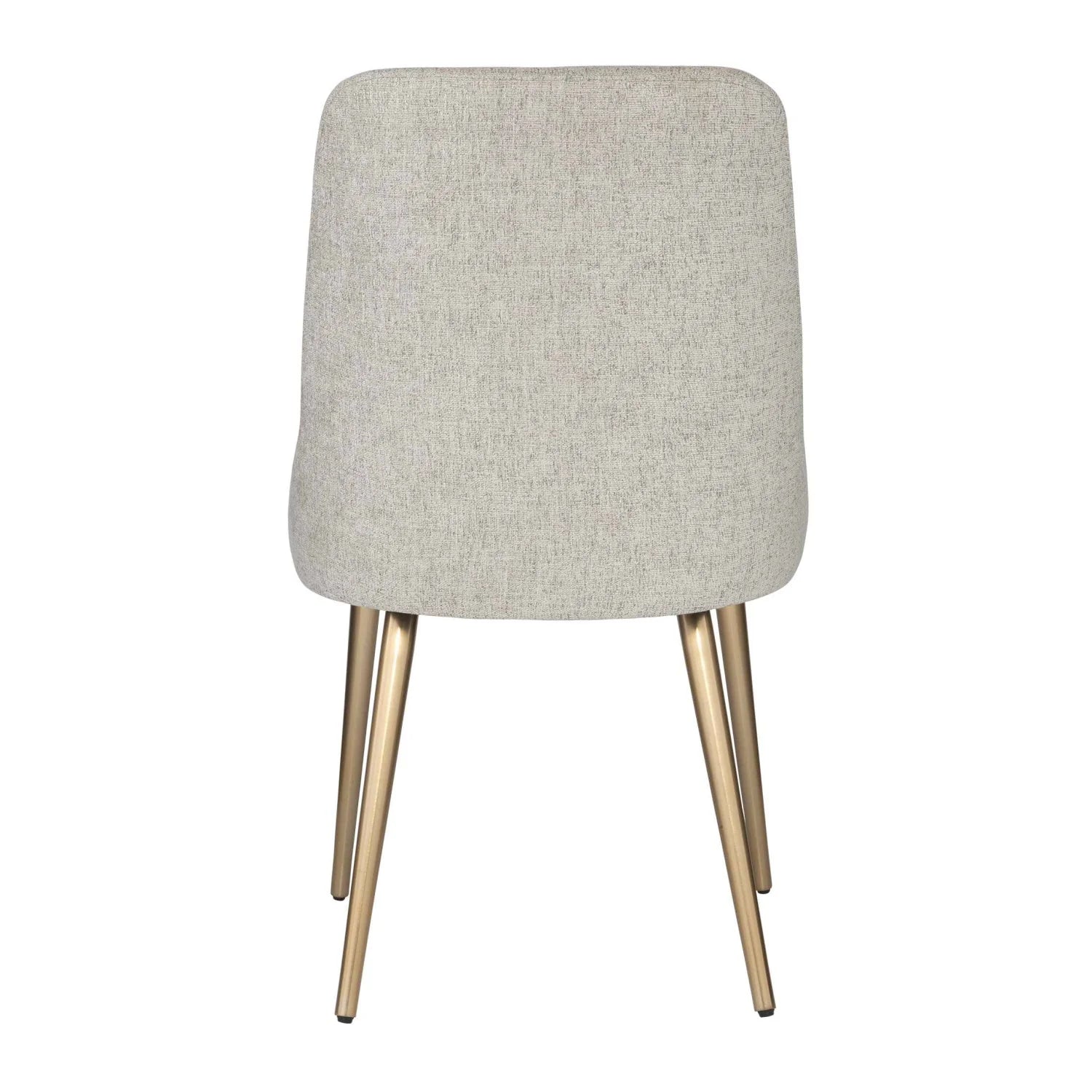 Luxury Taupe Fabric Sloped Dining Chair European Style for Villa