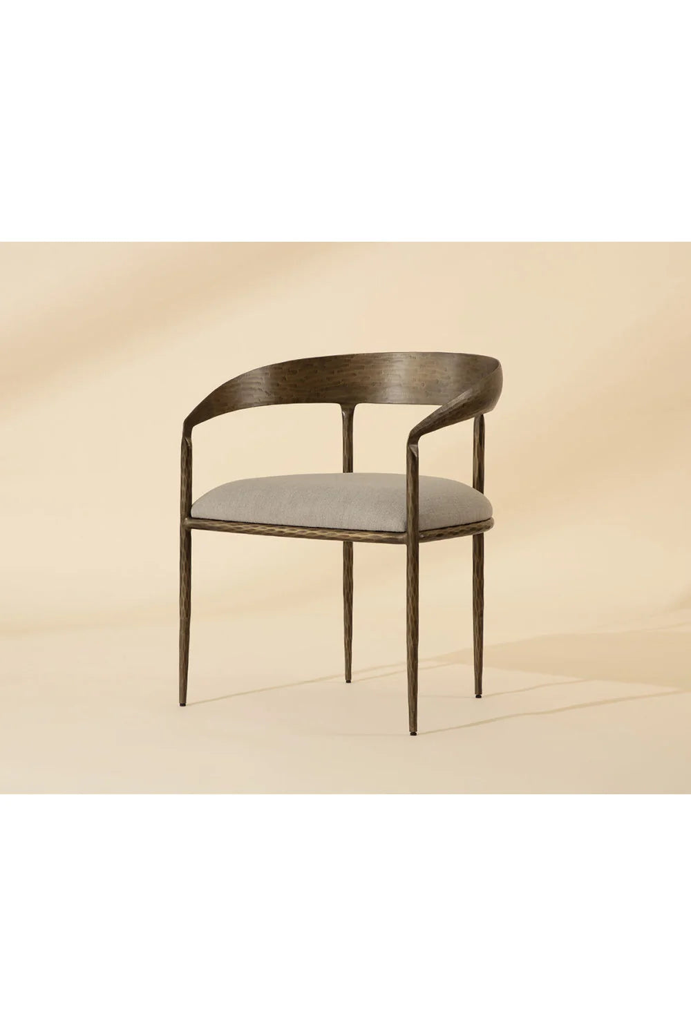 Luxury Taupe Gray Modern Dining Chair European Style for Villa