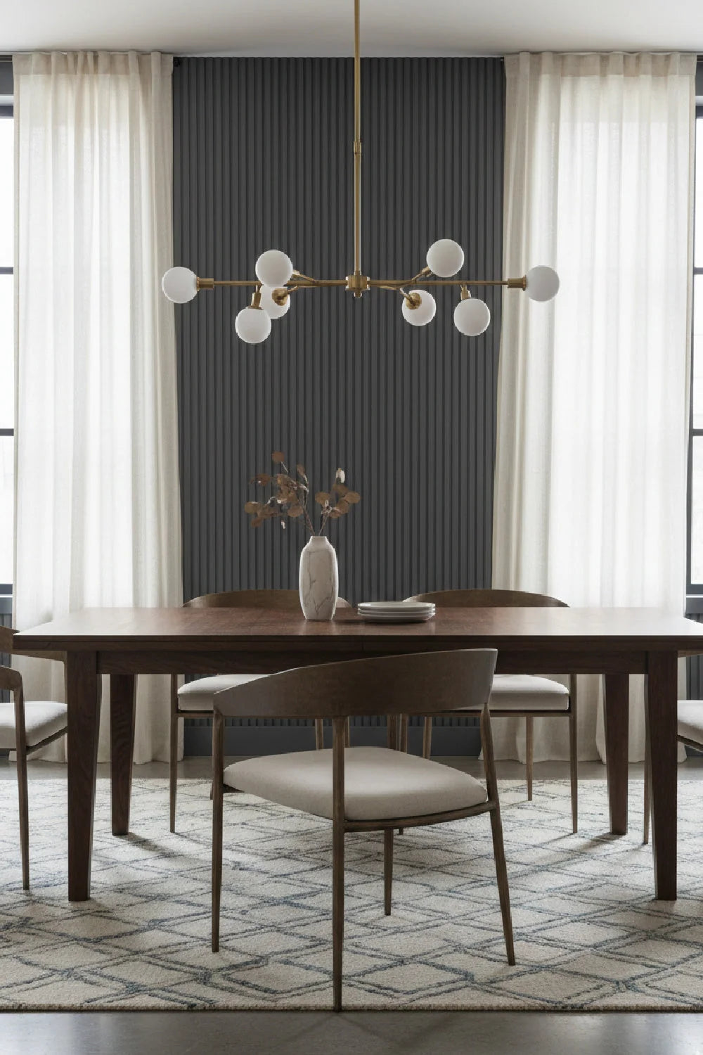 Luxury Taupe Gray Modern Dining Chair European Style for Villa