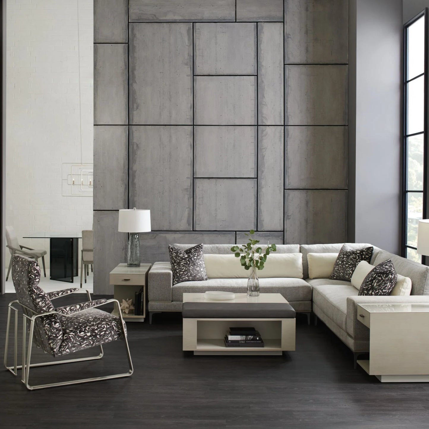 Luxury Taupe Lift-Top Coffee Table Modern Italian Style for Villa