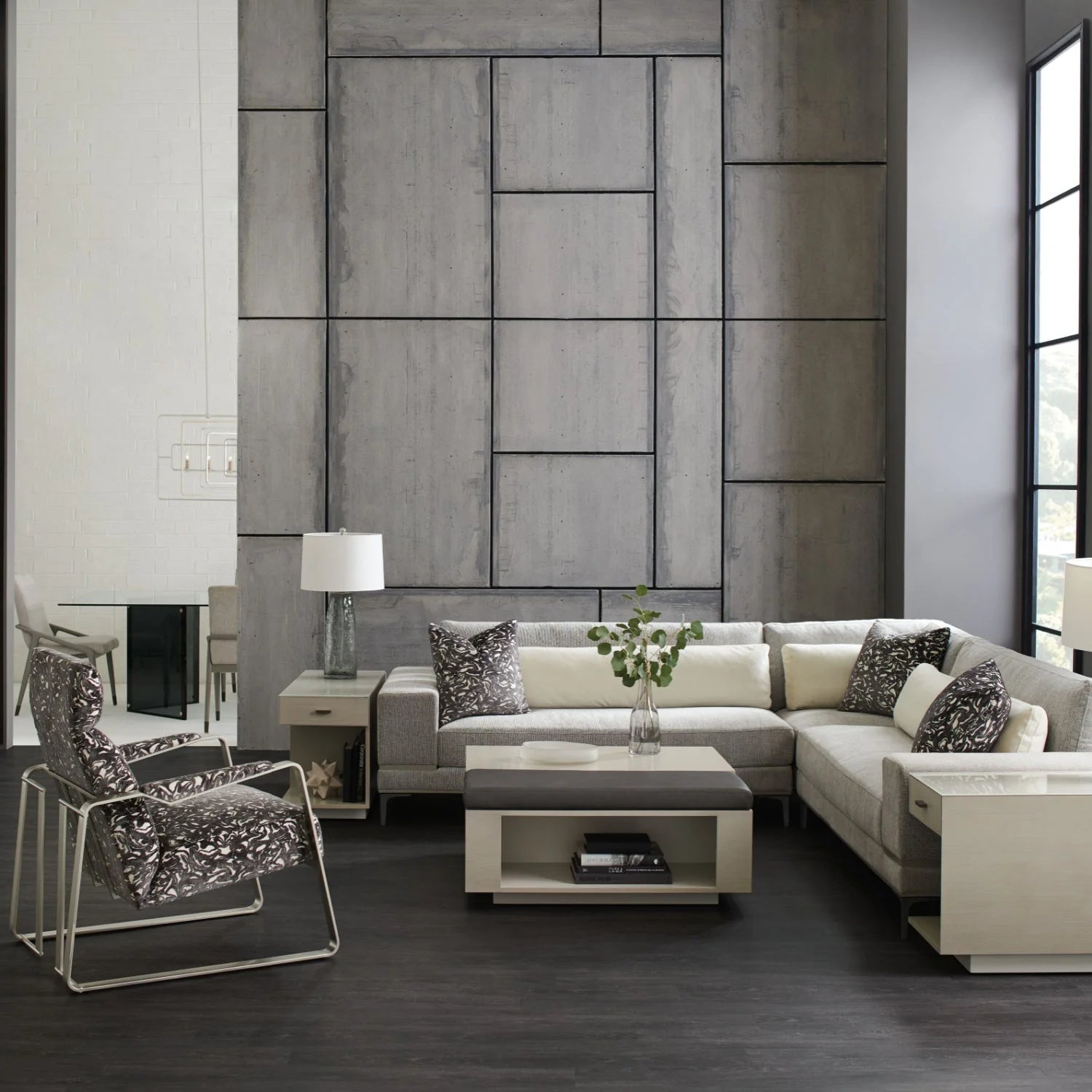 Luxury Taupe Lift-Top Coffee Table Modern Italian Style for Villa