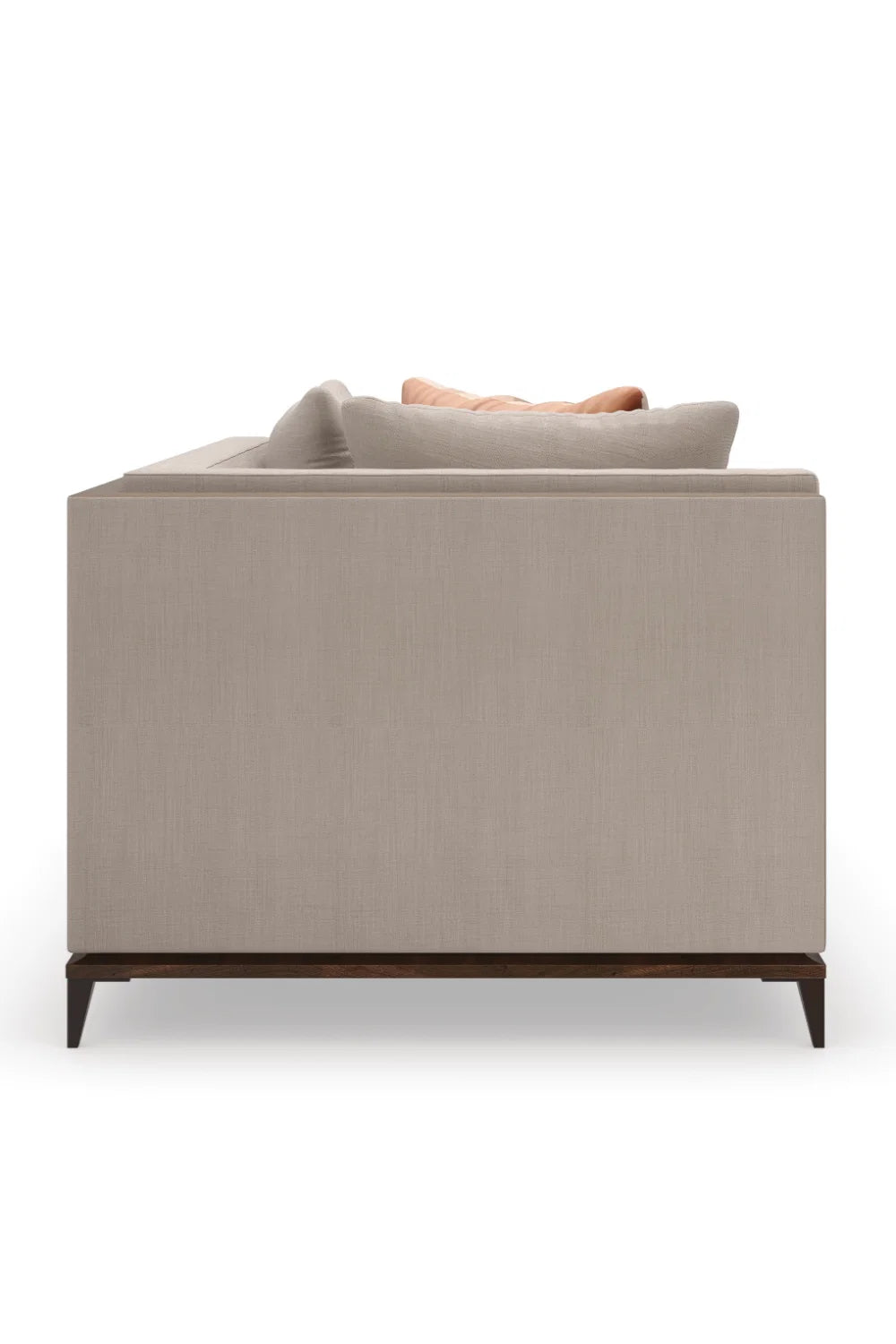 Luxury Taupe Twill Sectional Sofa Modern Italian Style for Villa