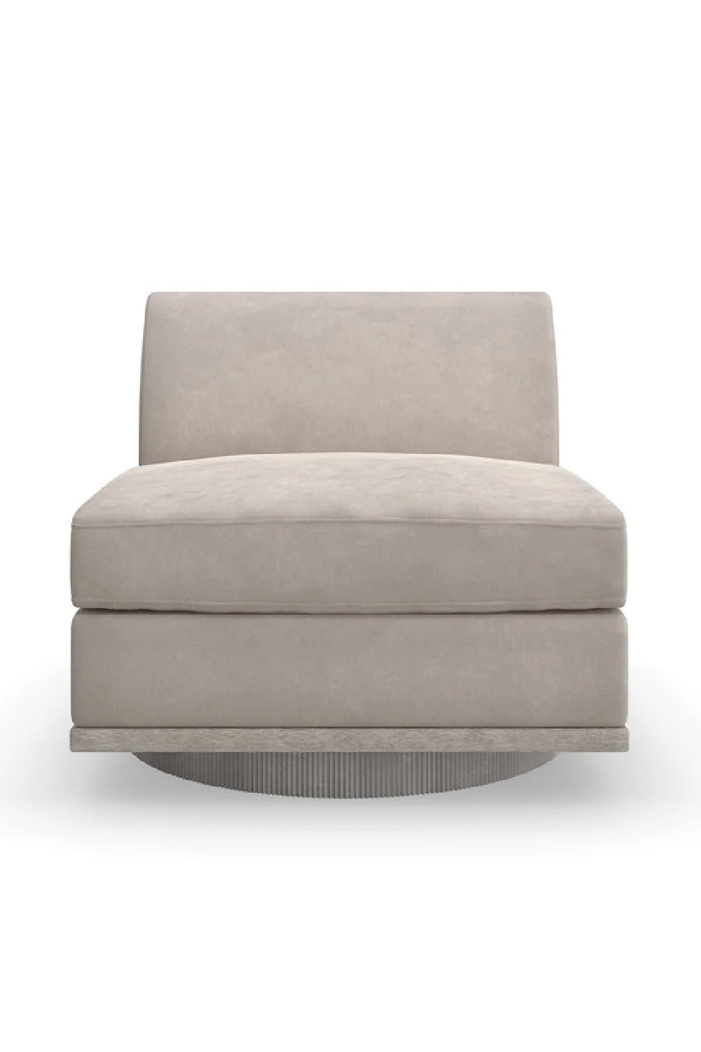 Luxury Taupe Velvet Lounge Chair Modern Italian Style for Villa