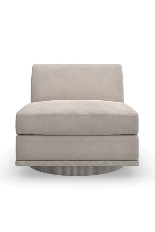 Luxury Taupe Velvet Lounge Chair Modern Italian Style for Villa
