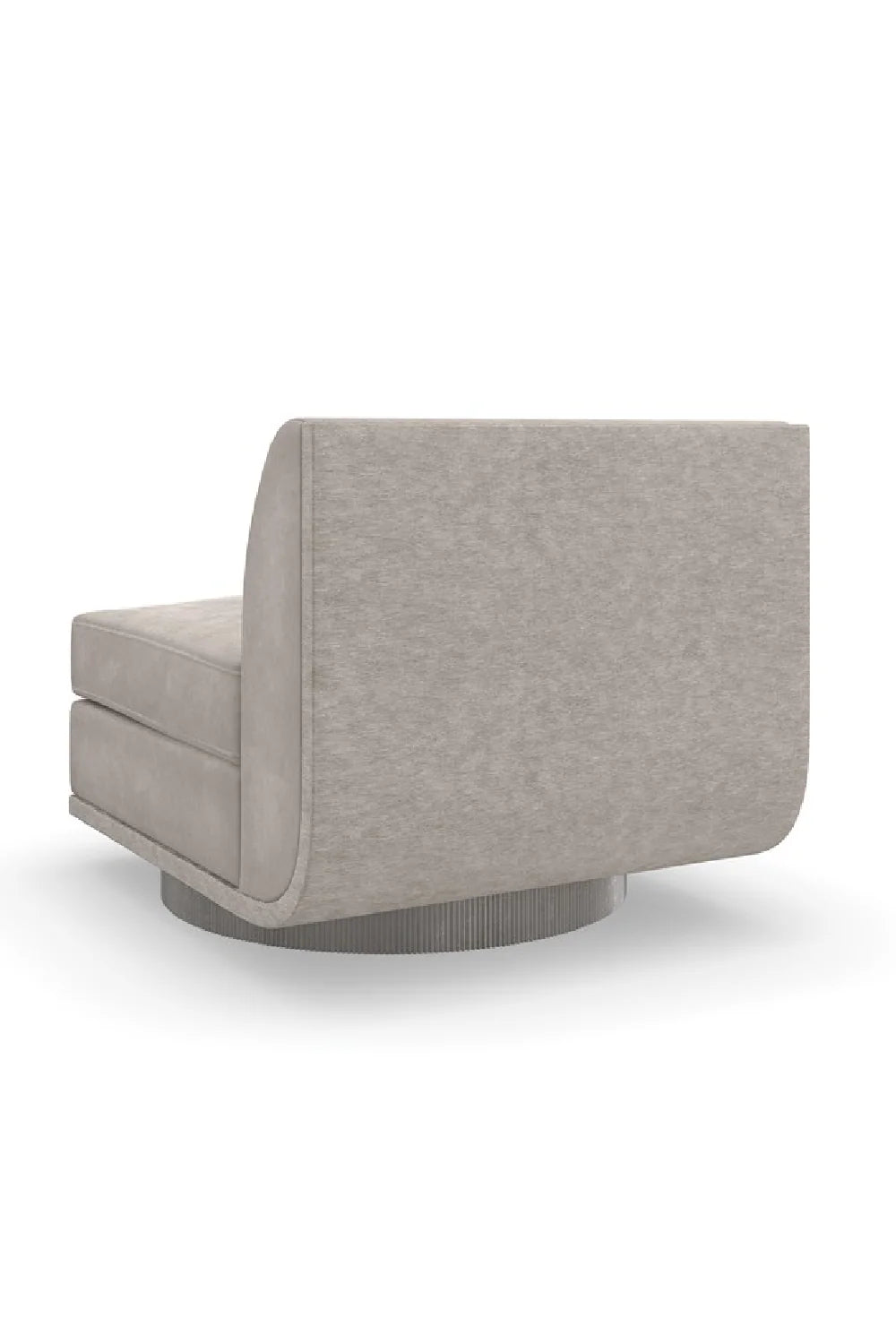Luxury Taupe Velvet Lounge Chair Modern Italian Style for Villa