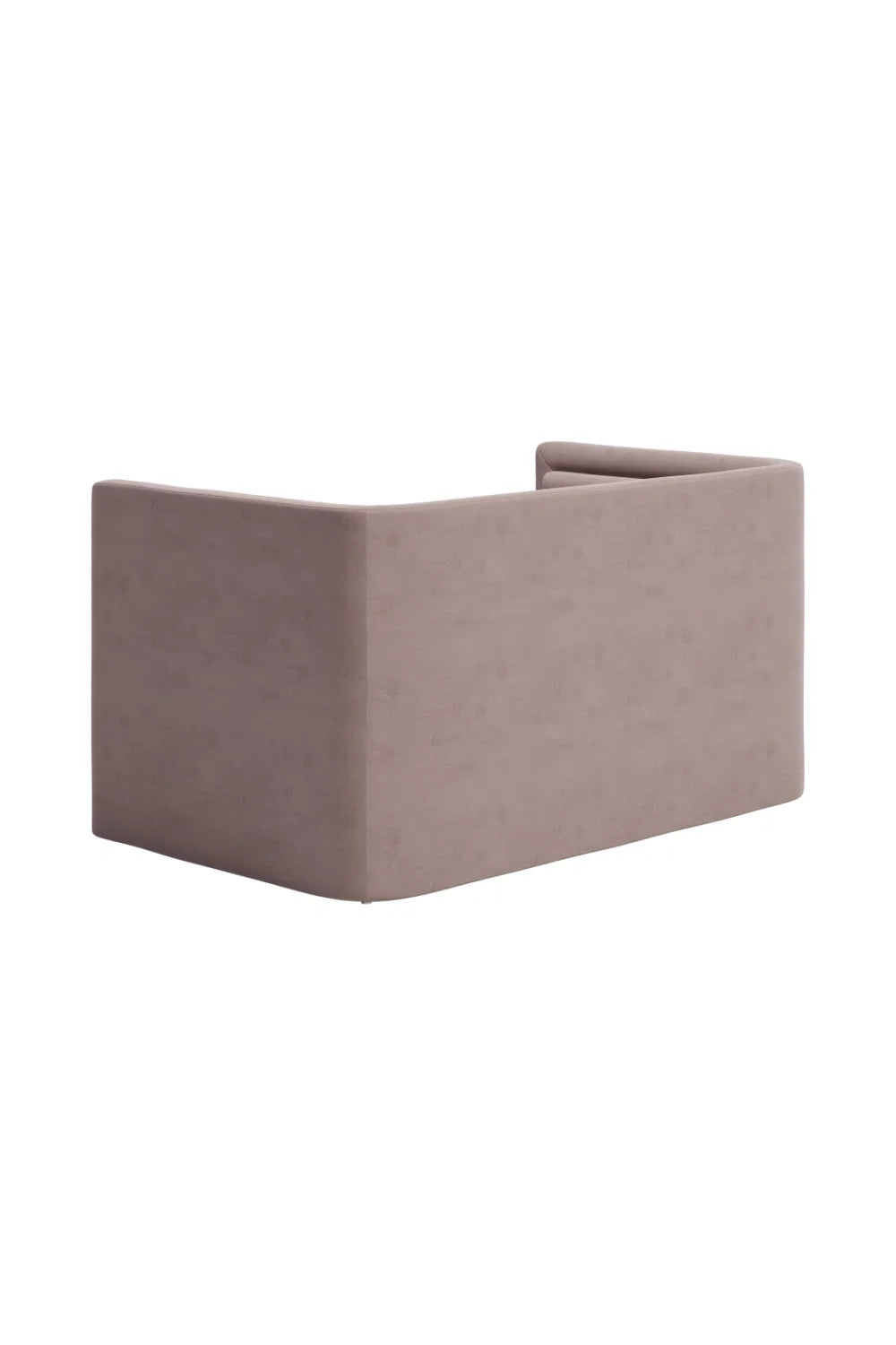 Luxury Taupe Velvet Loveseat Modern Italian Style for Villa