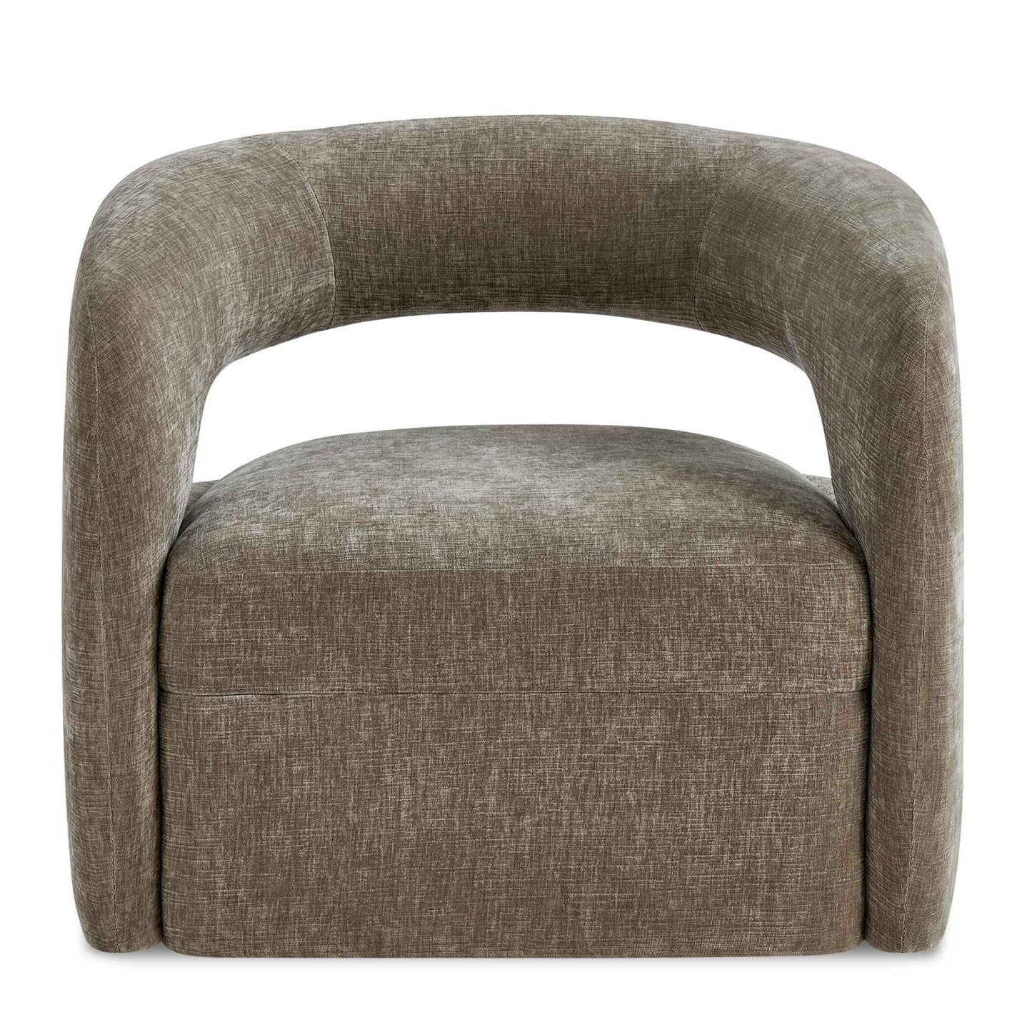 Luxury Taupe Velvet Swivel Lounge Chair Modern Italian Style for Villa