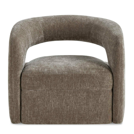 Luxury Taupe Velvet Swivel Lounge Chair Modern Italian Style for Villa
