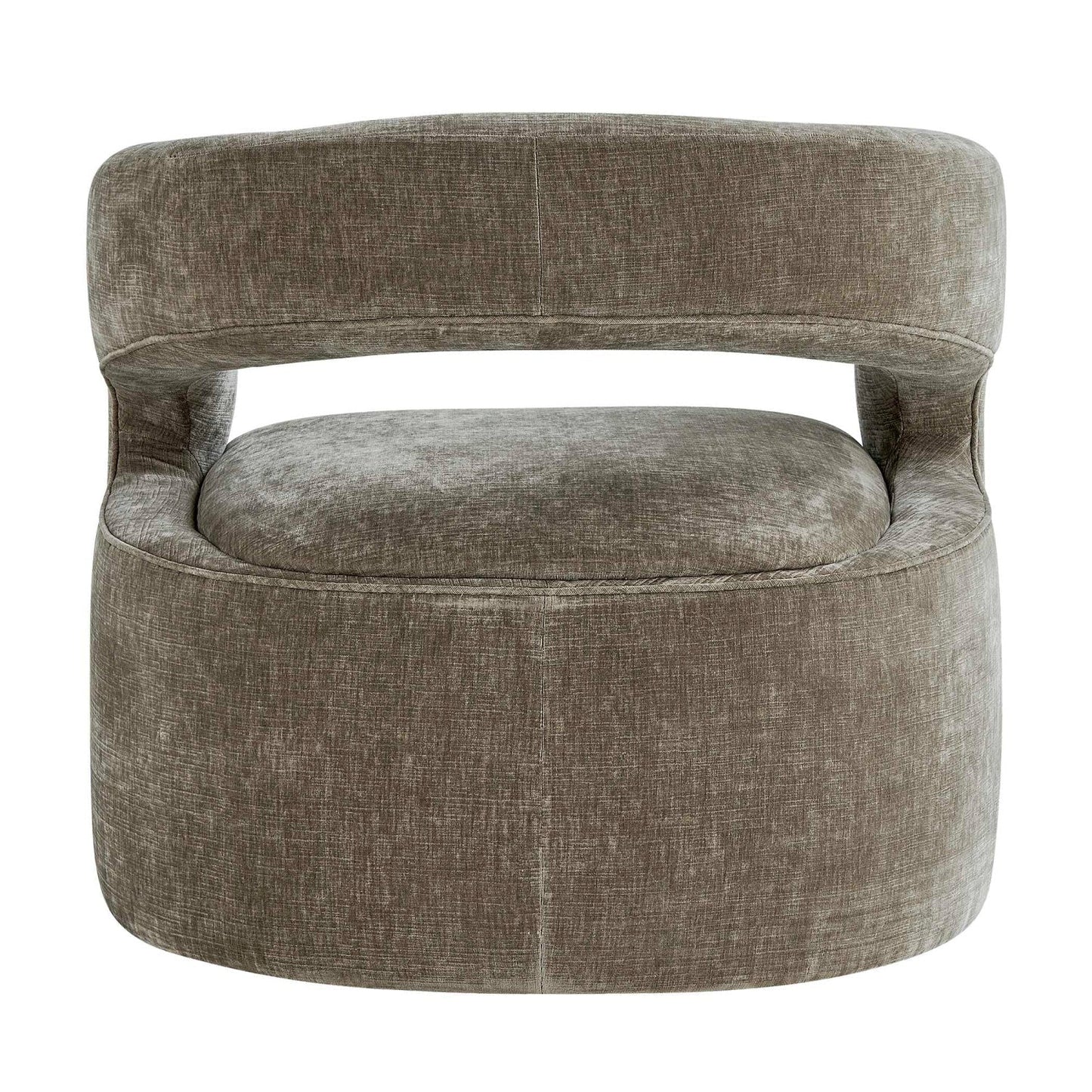 Luxury Taupe Velvet Swivel Lounge Chair Modern Italian Style for Villa