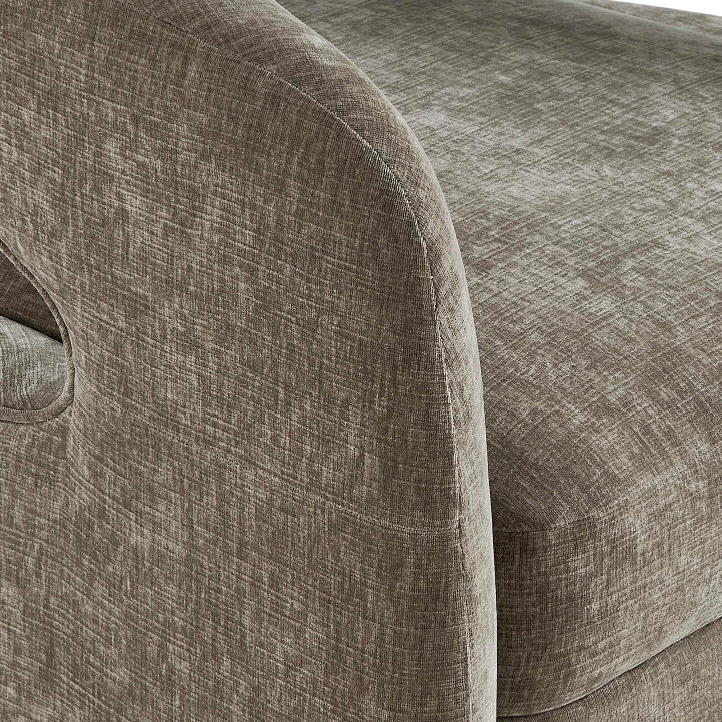Luxury Taupe Velvet Swivel Lounge Chair Modern Italian Style for Villa