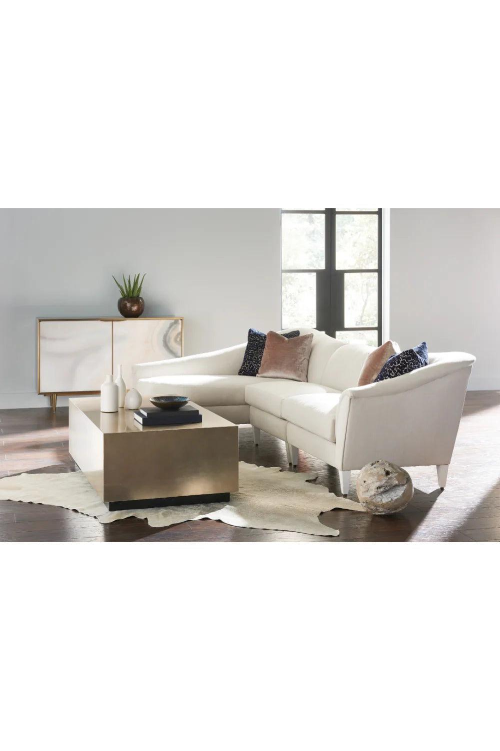 Luxury Taupe Wood Coffee Table Modern Italian Style for Villa