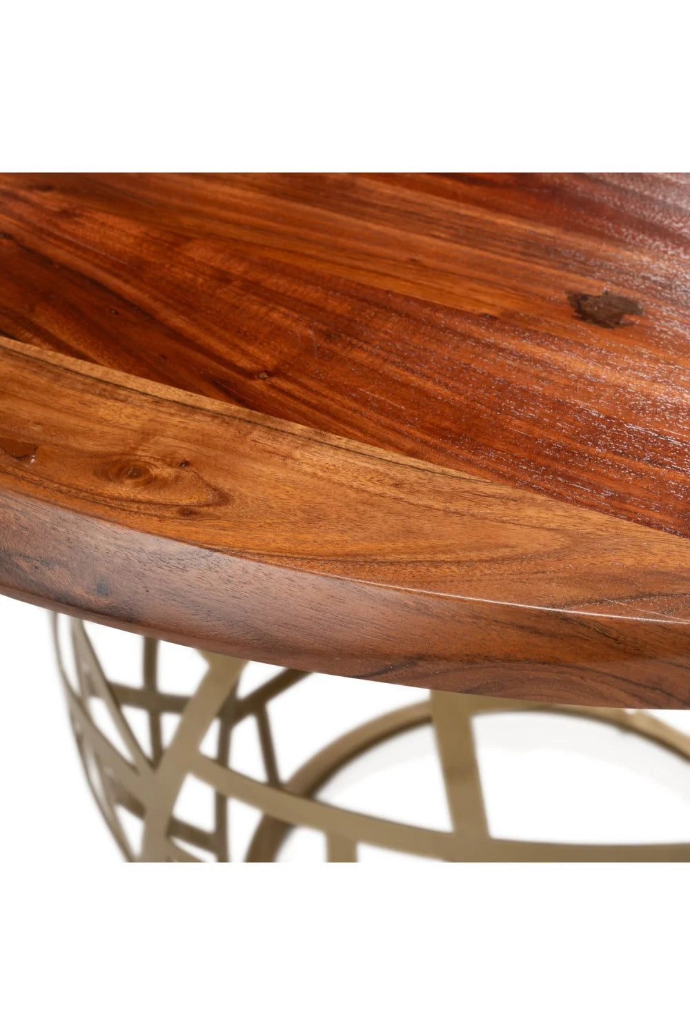 Luxury Taylor Round Solid Acacia Dining Table Modern Italian Style for Villa