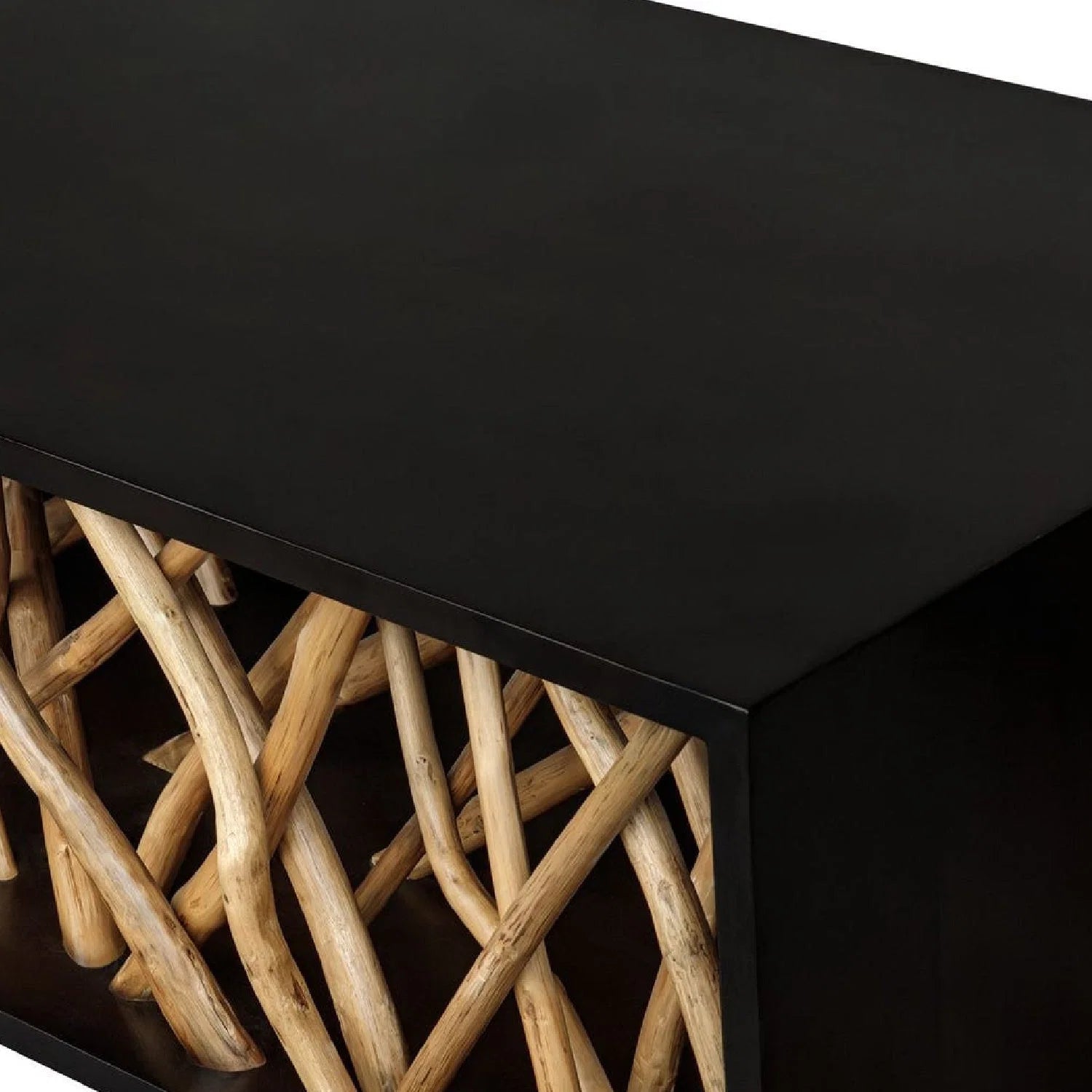 Luxury Teak Branches Coffee Table Modern Italian Style for Villa