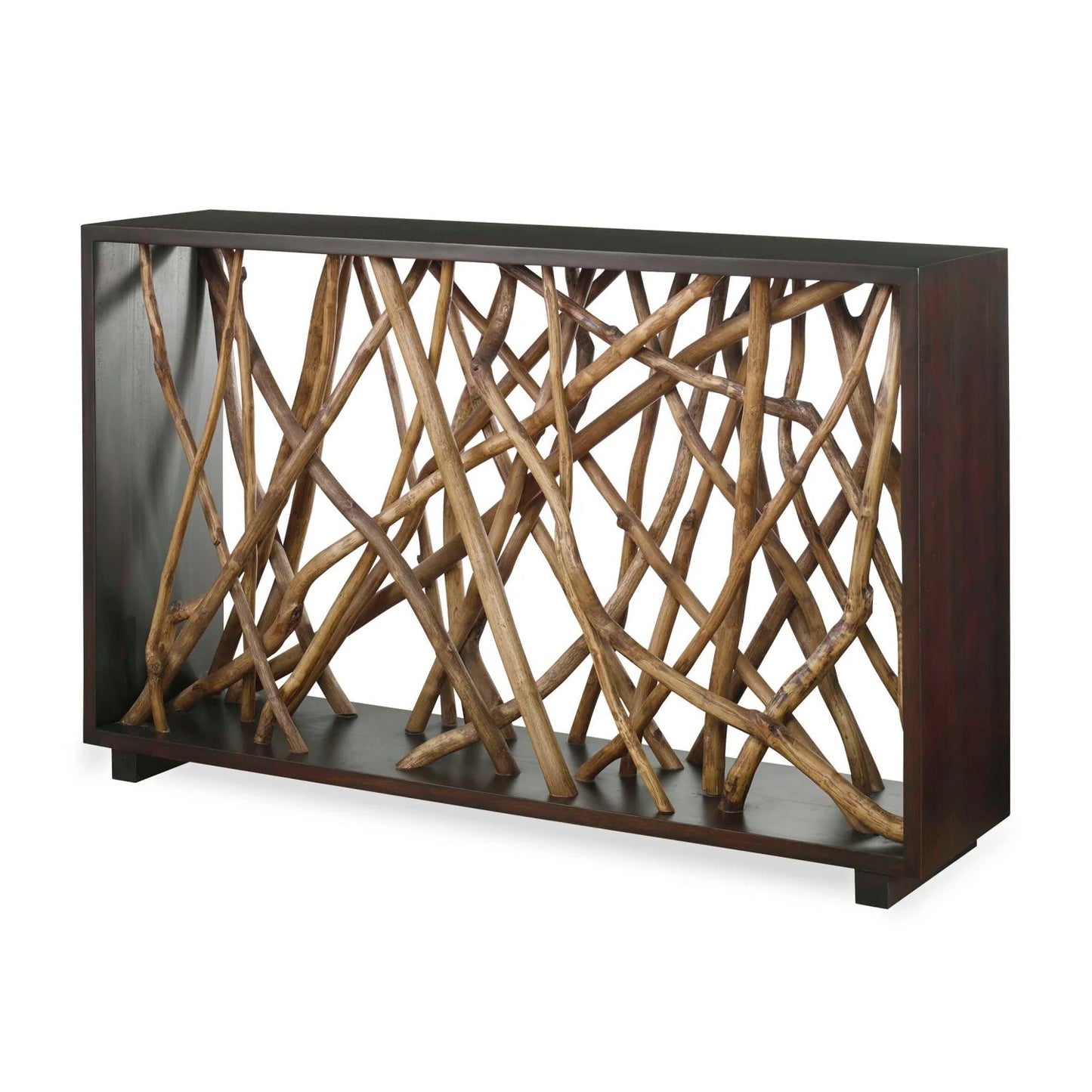 Luxury Teak Branches Console Table Modern Italian Style for Villa