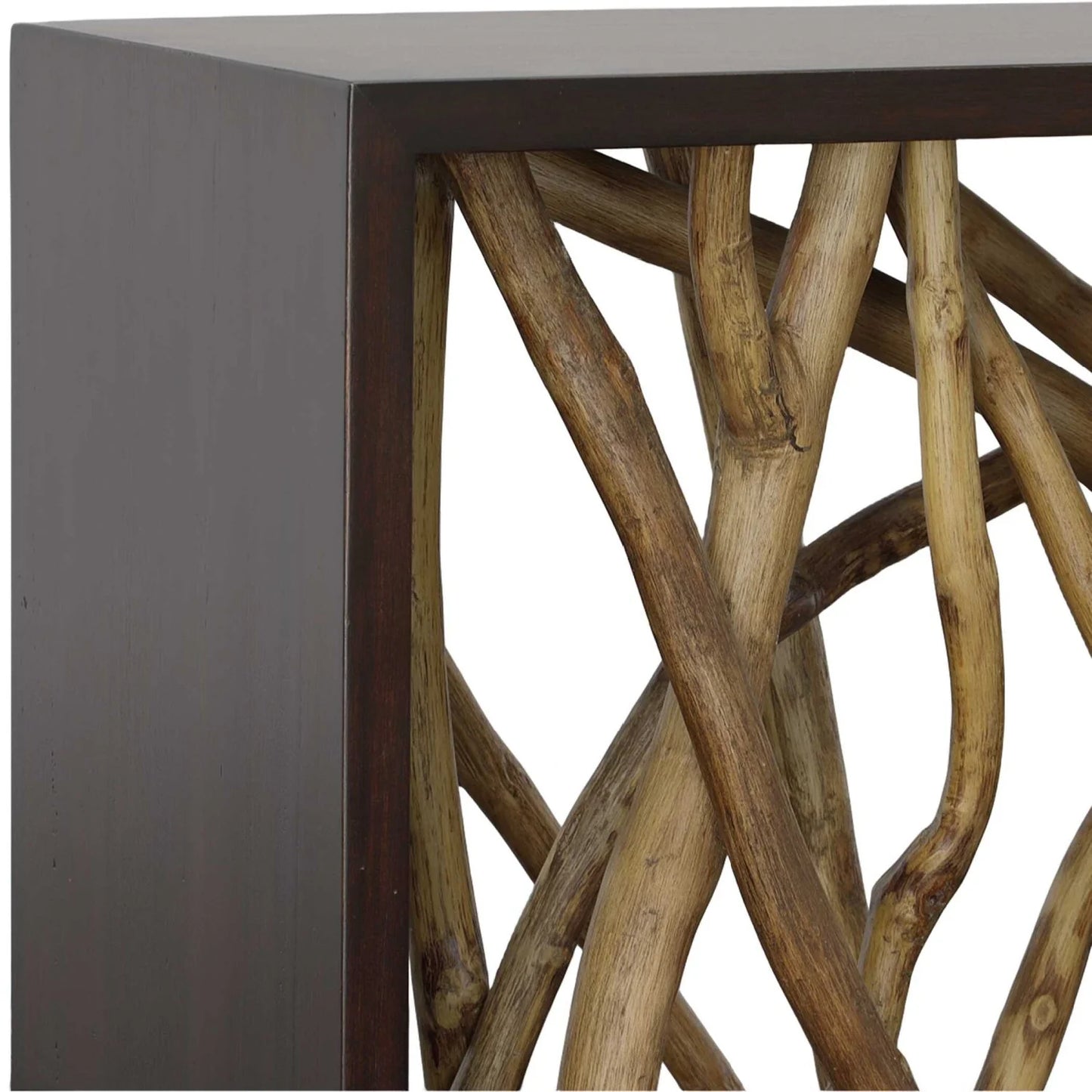 Luxury Teak Branches Console Table Modern Italian Style for Villa