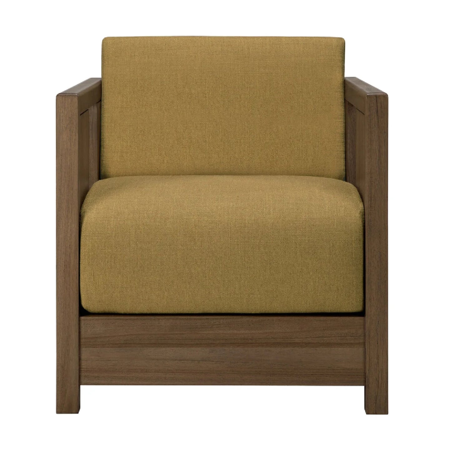 Luxury Teak Fabric Lounge Chair Modern Italian Style for Villa