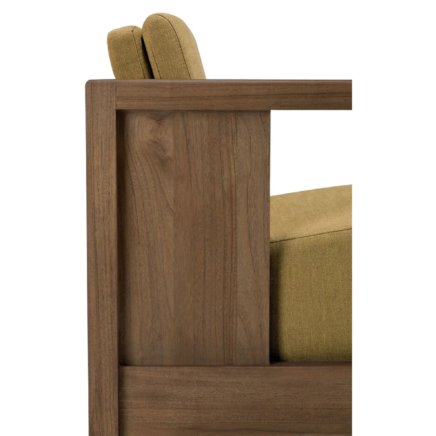 Luxury Teak Fabric Lounge Chair Modern Italian Style for Villa
