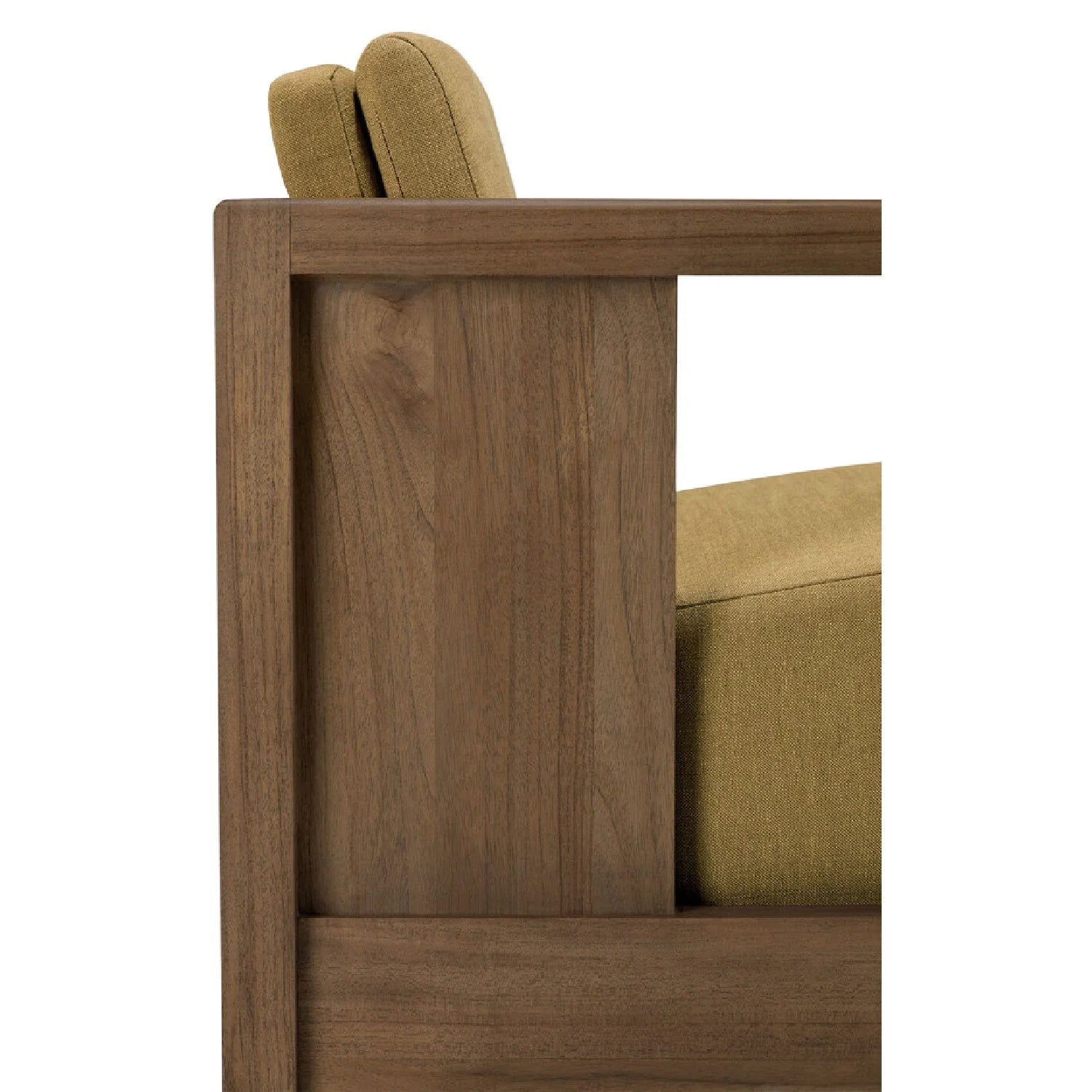 Luxury Teak Fabric Lounge Chair Modern Italian Style for Villa