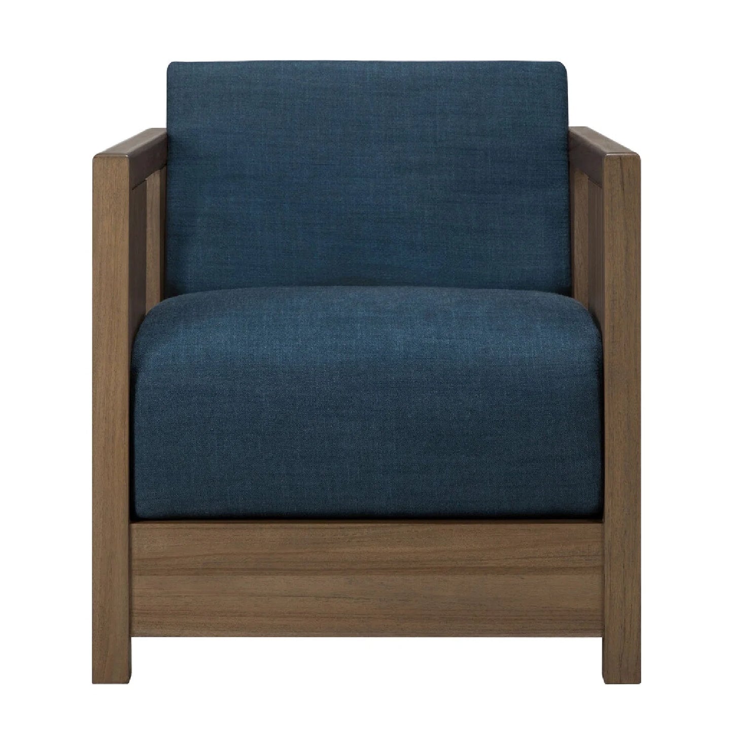 Luxury Teak Fabric Lounge Chair Modern Italian Style for Villa
