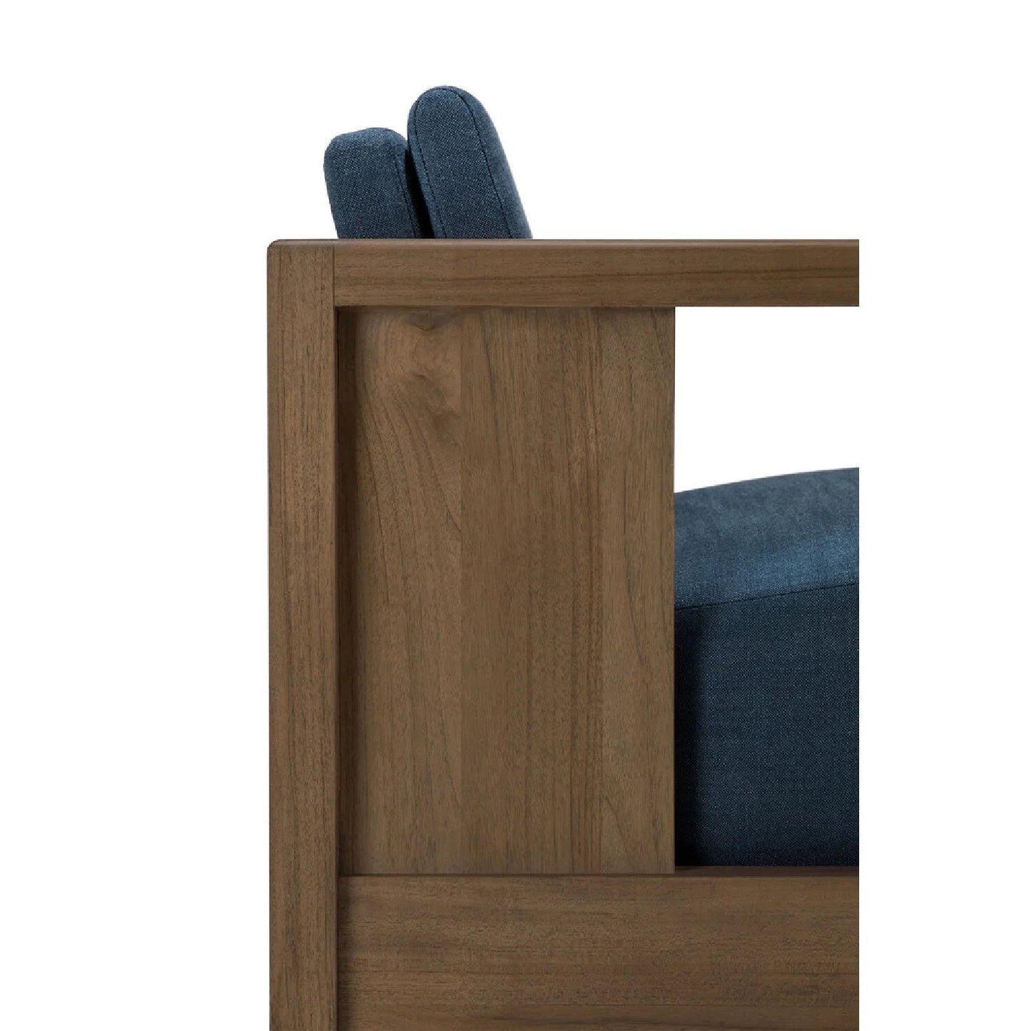 Luxury Teak Fabric Lounge Chair Modern Italian Style for Villa