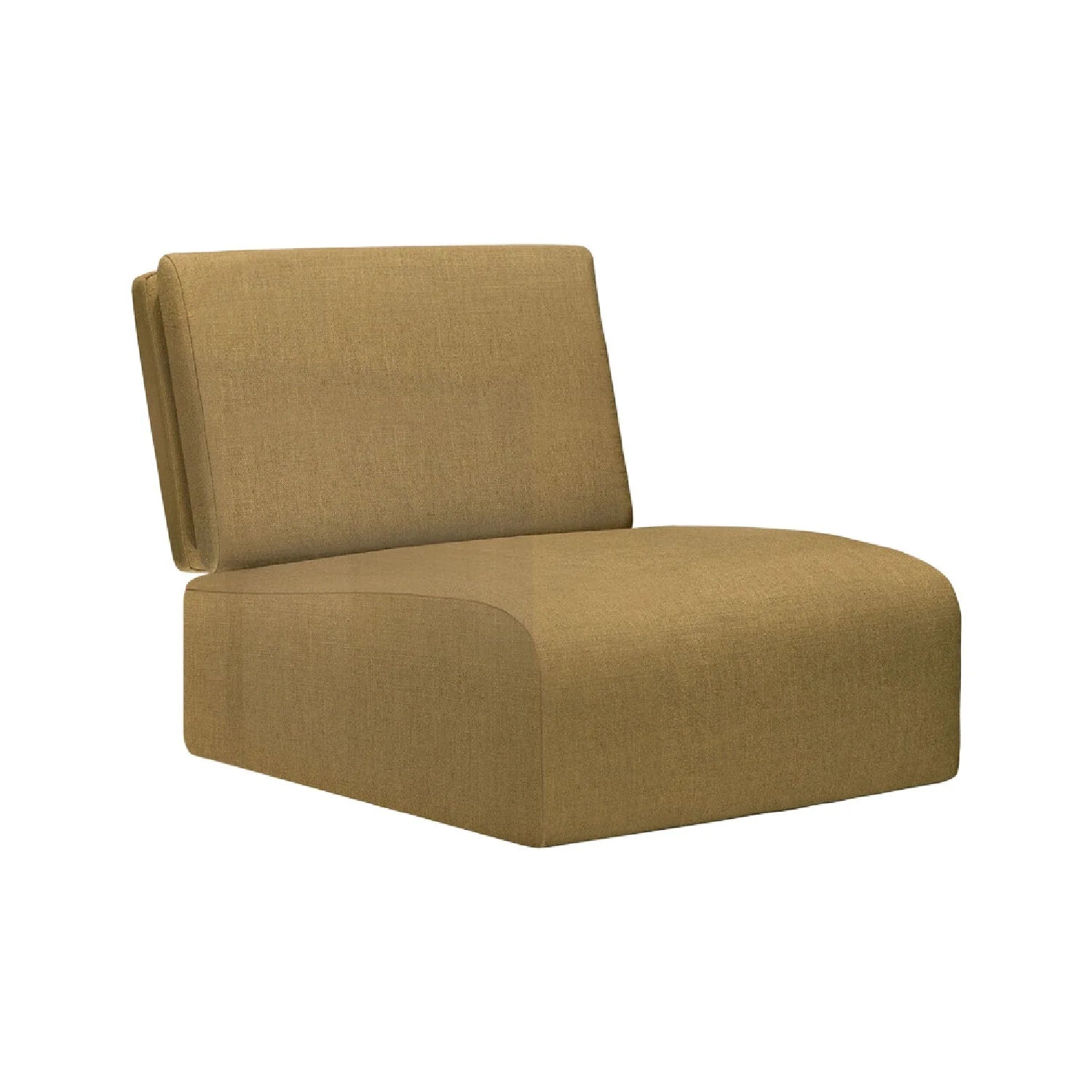Luxury Teak Fabric Lounge Chair Modern Italian Style for Villa