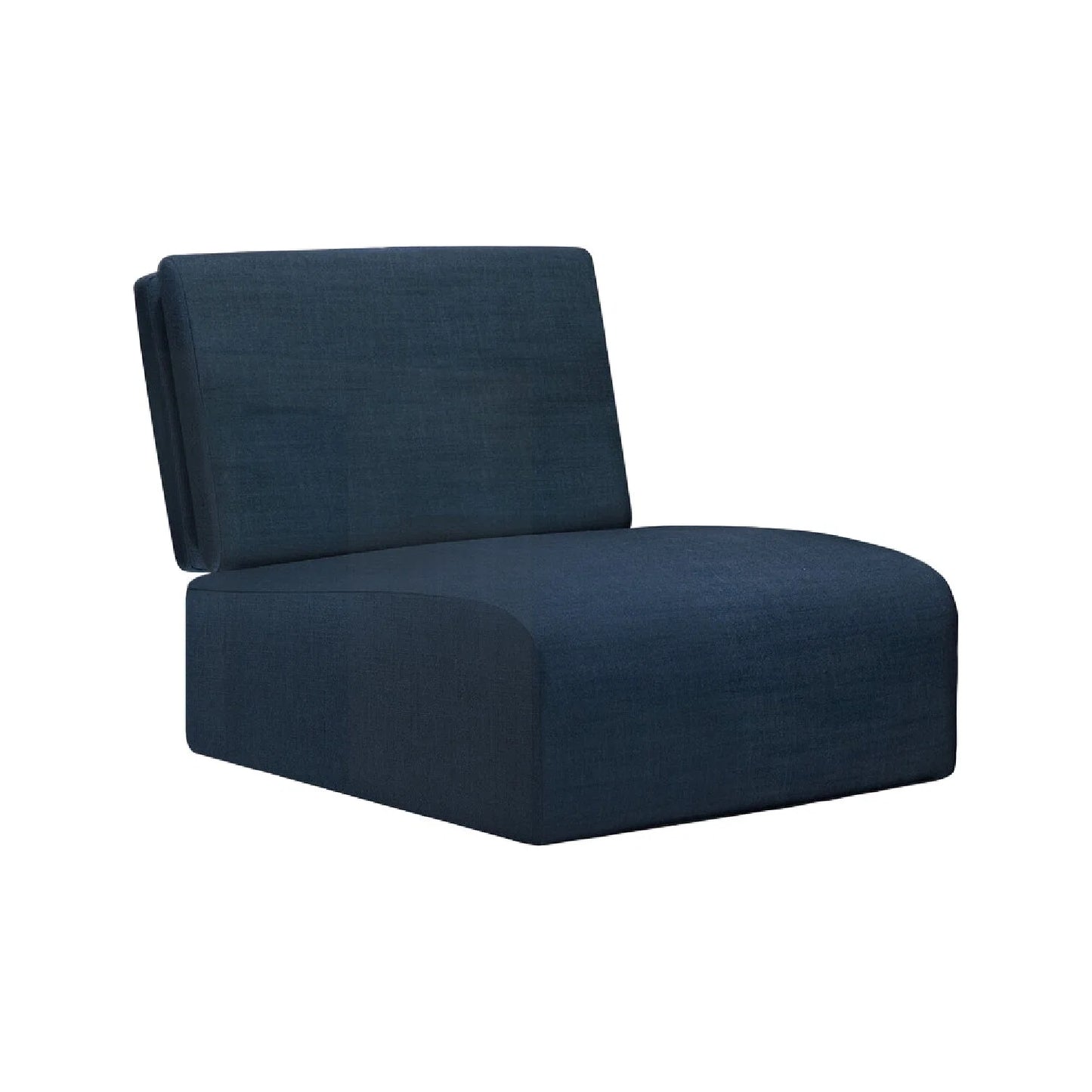Luxury Teak Fabric Lounge Chair Modern Italian Style for Villa
