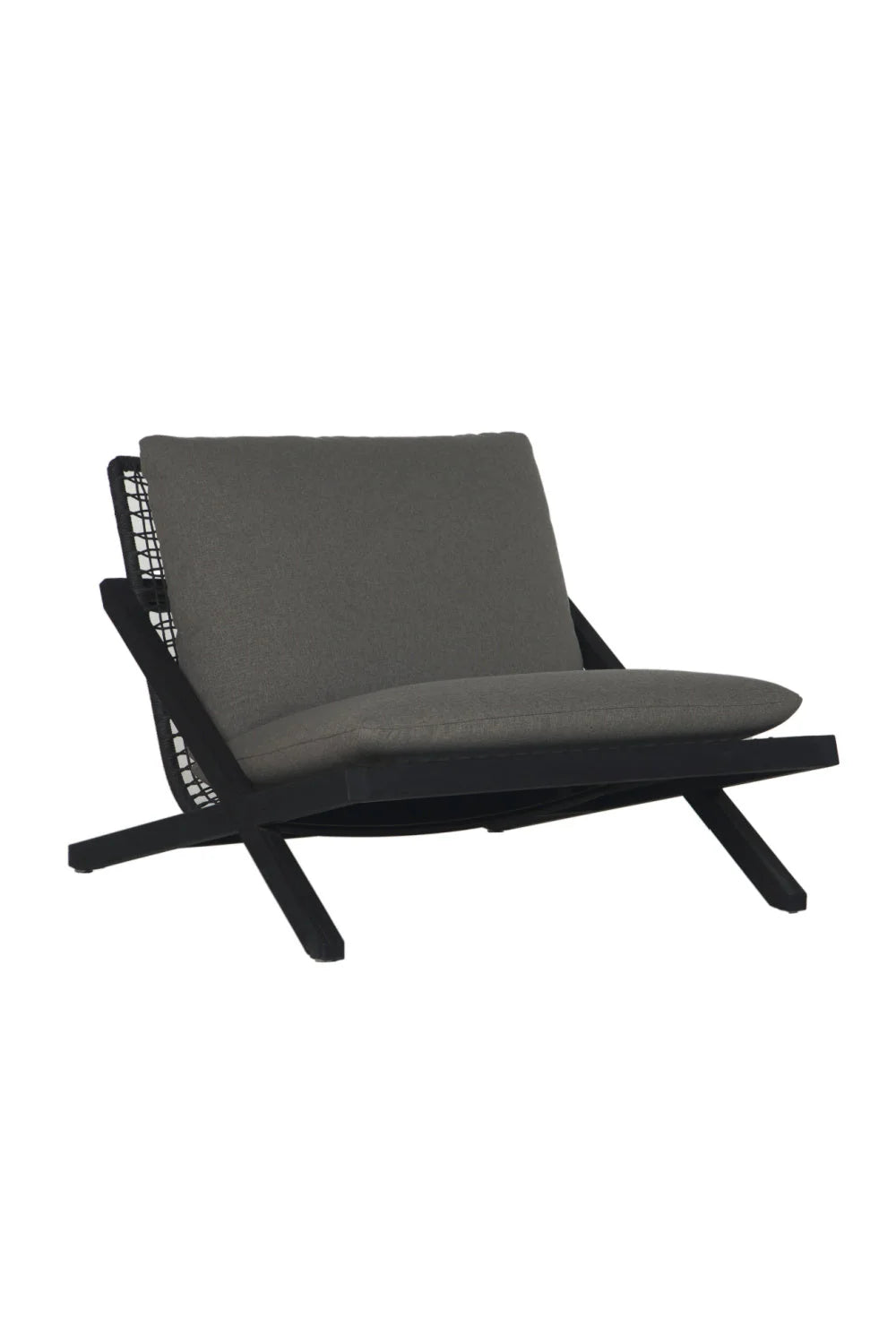 Luxury Teak Framed Lounge Chair European Style for Villa