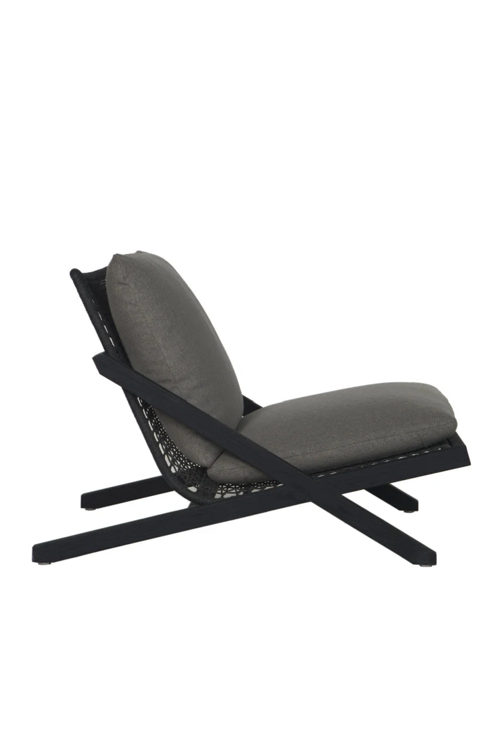 Luxury Teak Framed Lounge Chair European Style for Villa