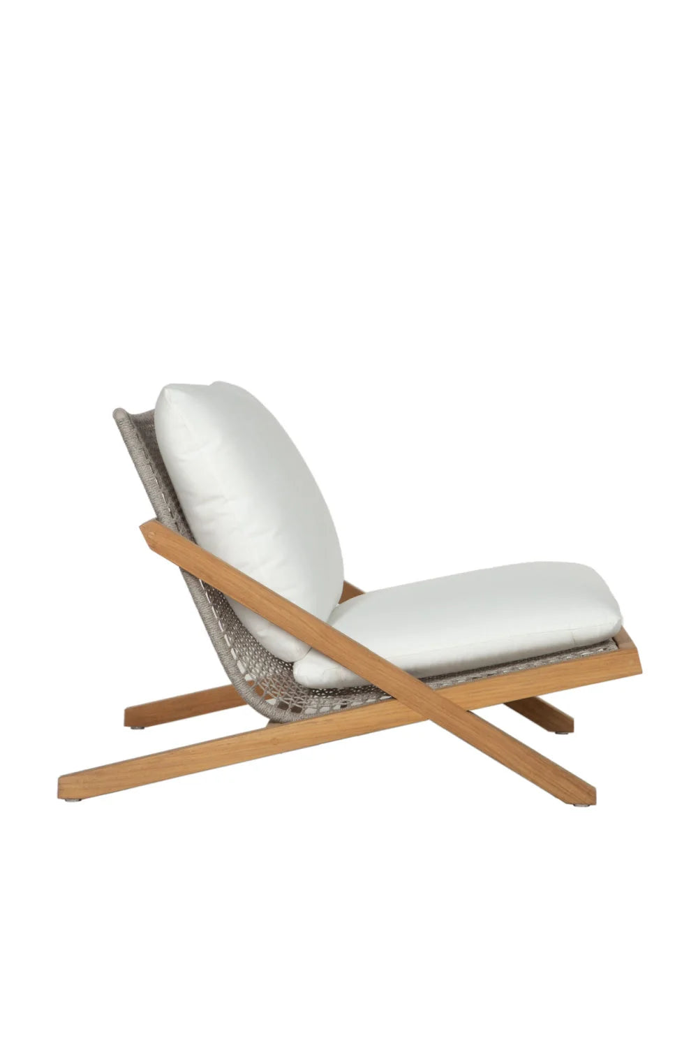 Luxury Teak Framed Lounge Chair European Style for Villa