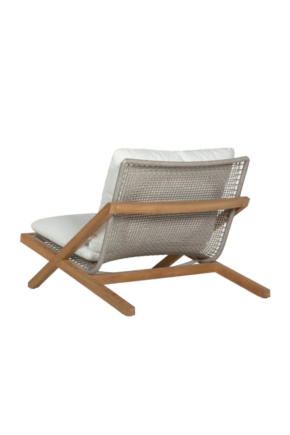 Luxury Teak Framed Lounge Chair European Style for Villa