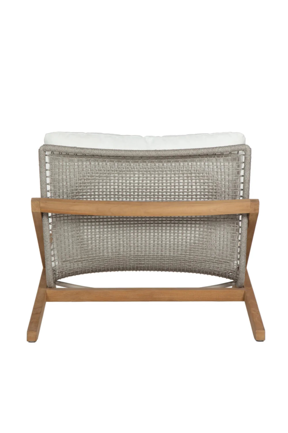 Luxury Teak Framed Lounge Chair European Style for Villa