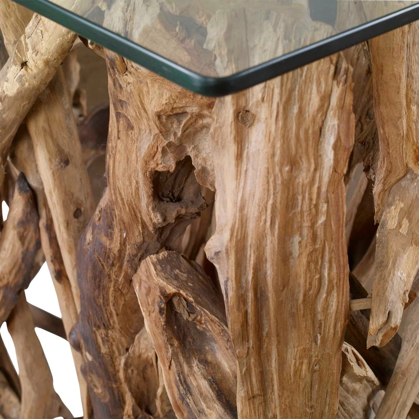 Luxury Teak Roots Console Table Modern Italian Style for Villa