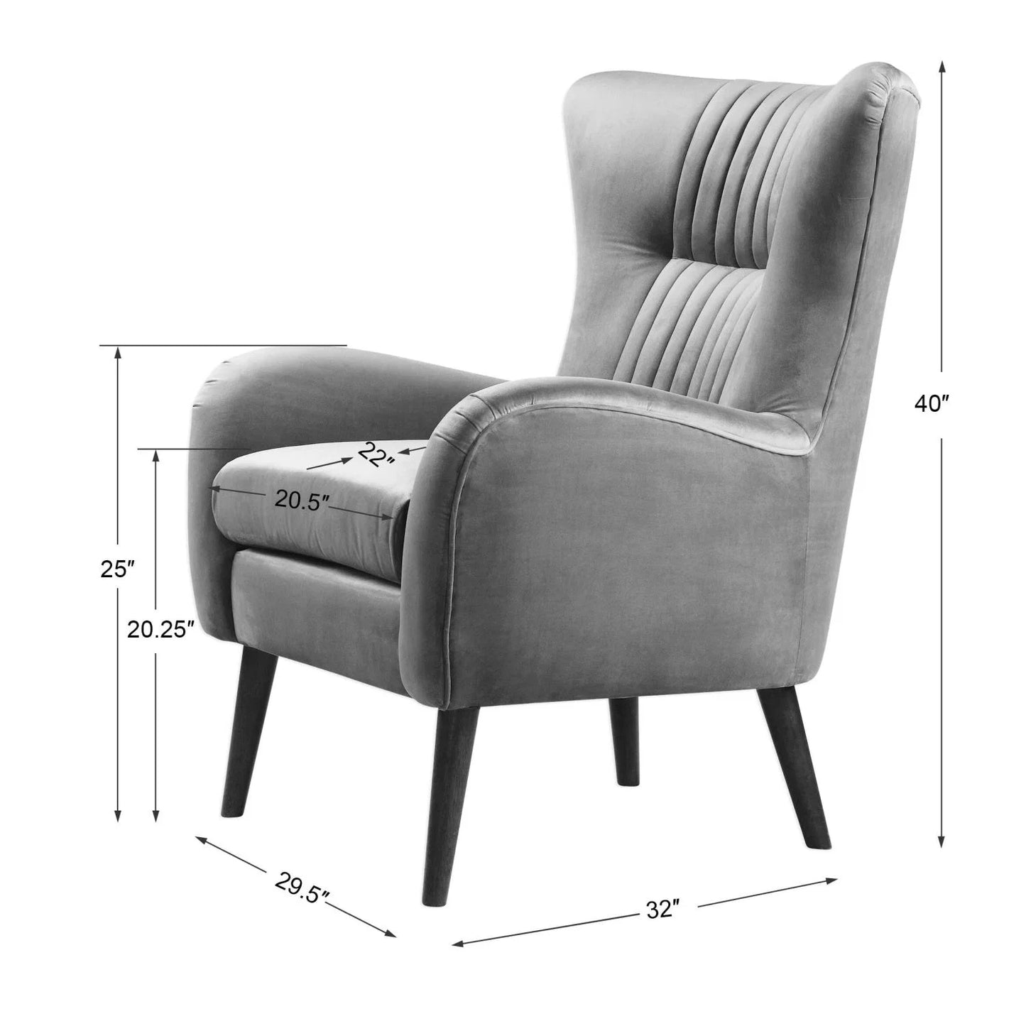 Luxury Teal Blue Velvet Accent Chair European Style for Villa