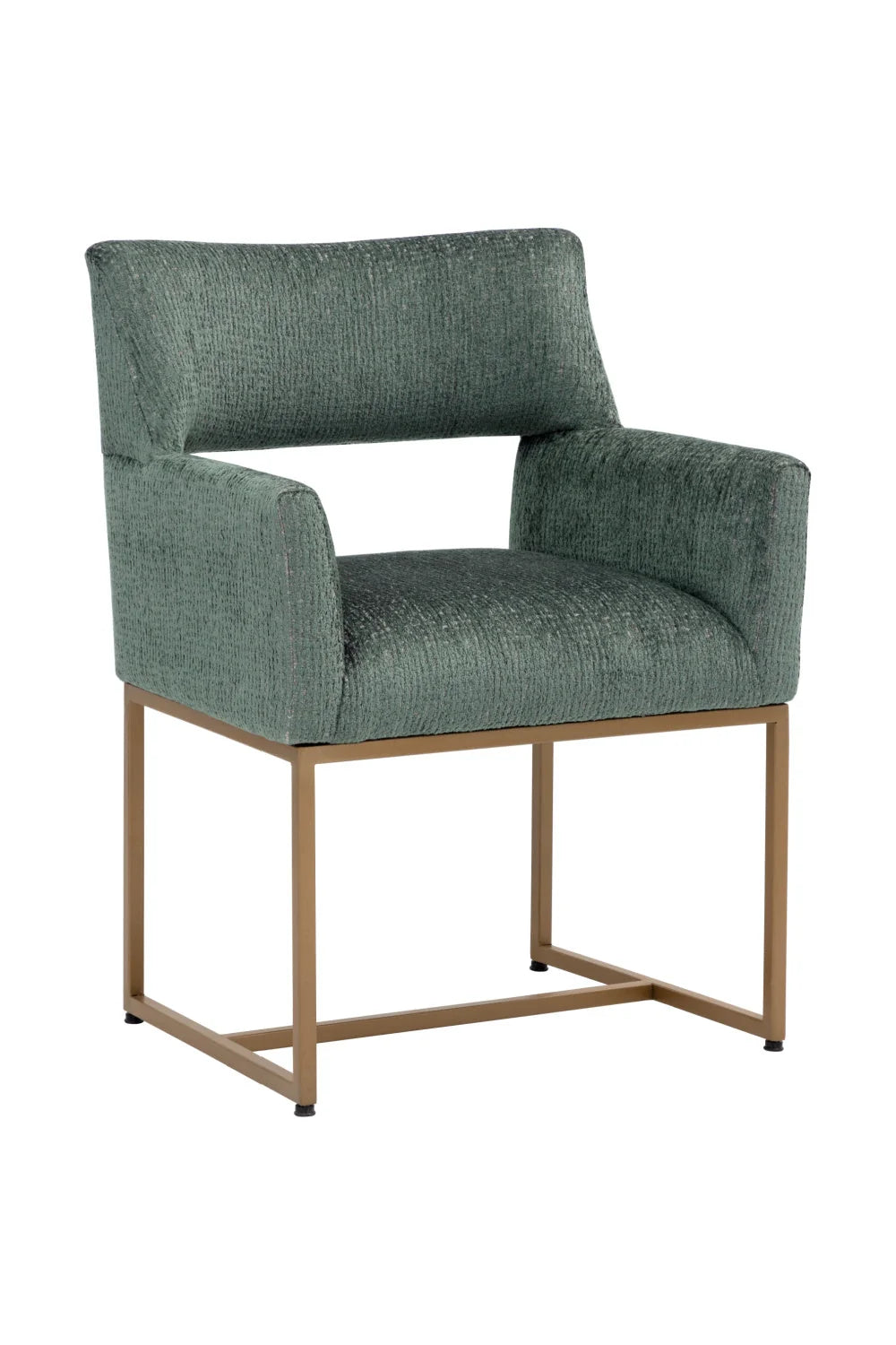 Luxury Teal Cutout Modern Dining Chair European Style for Villa